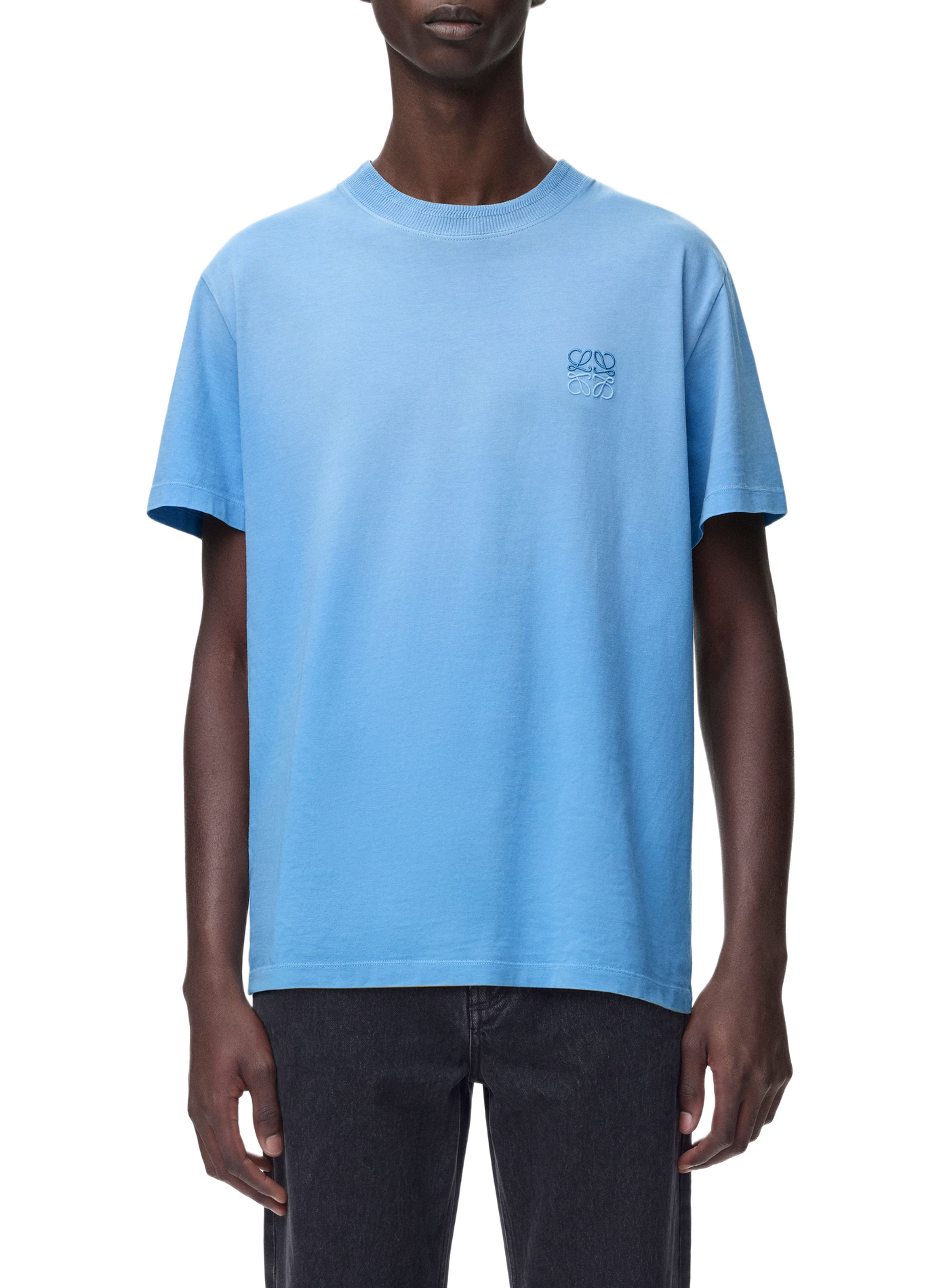 Classic short-sleeve cotton T-shirt | Blue LOEWE Men
