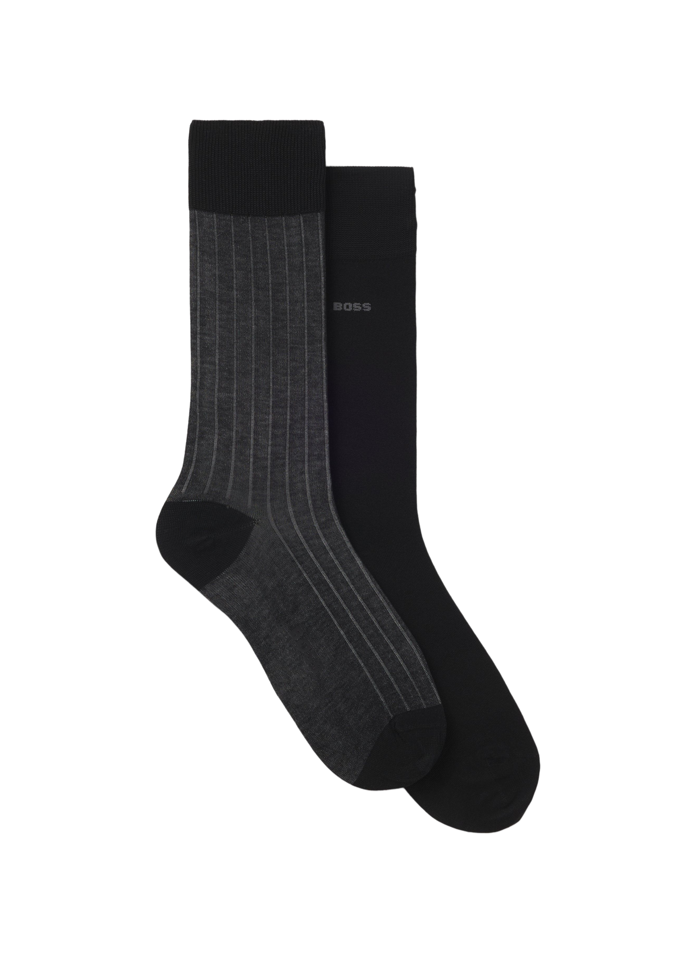 Lot de 2 paires de chaussettes Steve en coton mélangé BOSS Negro