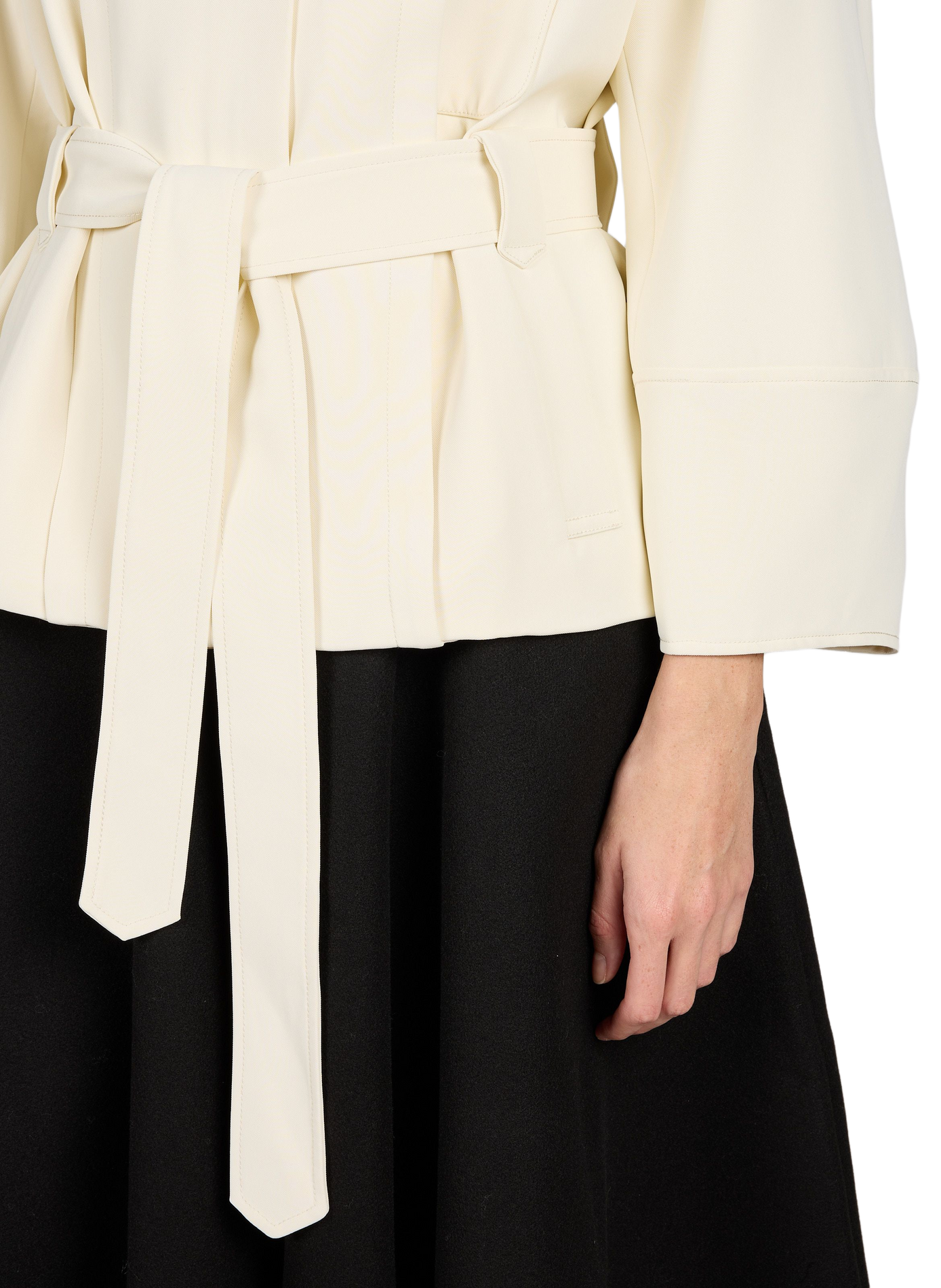 Einfarbige Gürteljacke VIRELLE CHRISTOPHER ESBER Beige