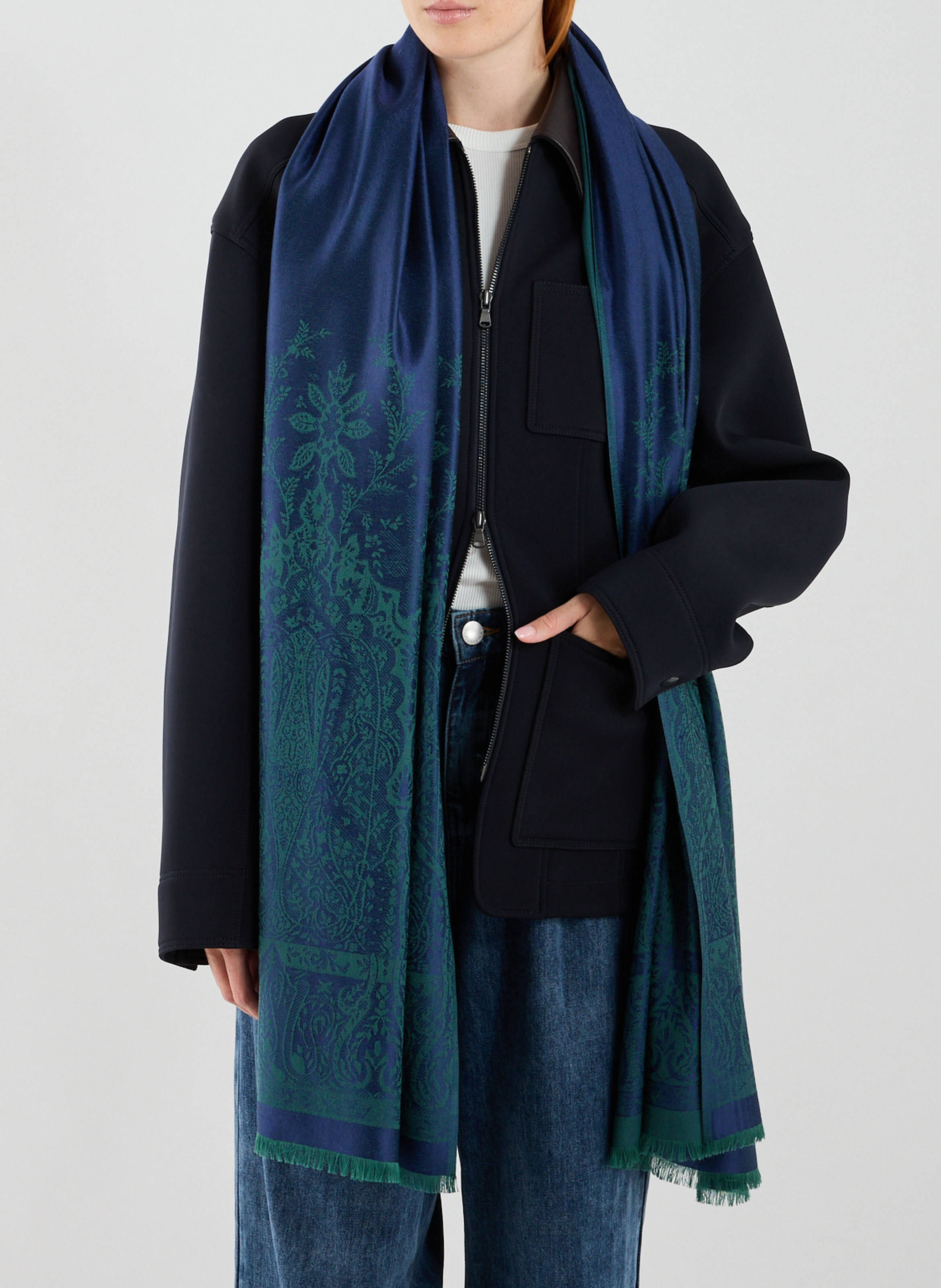 Jacquard-Seidenschal PETRUSSE Mehrfarbig