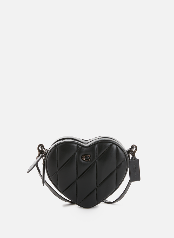 Heart quilted leather shoulder bag COACH