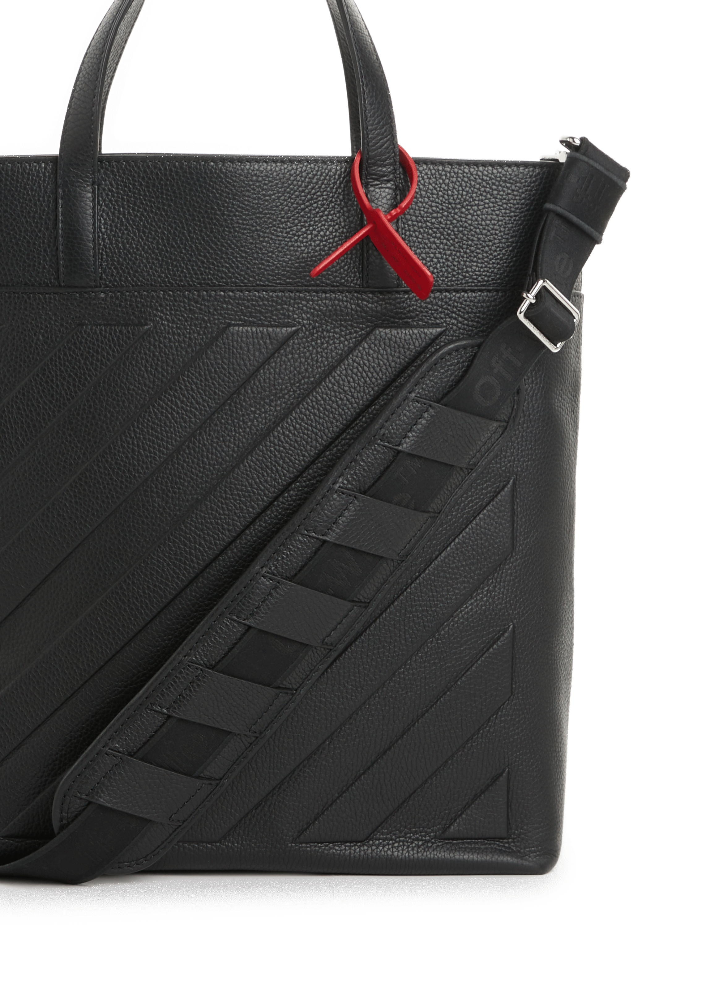 Binder leather tote bag OFF-WHITE Black