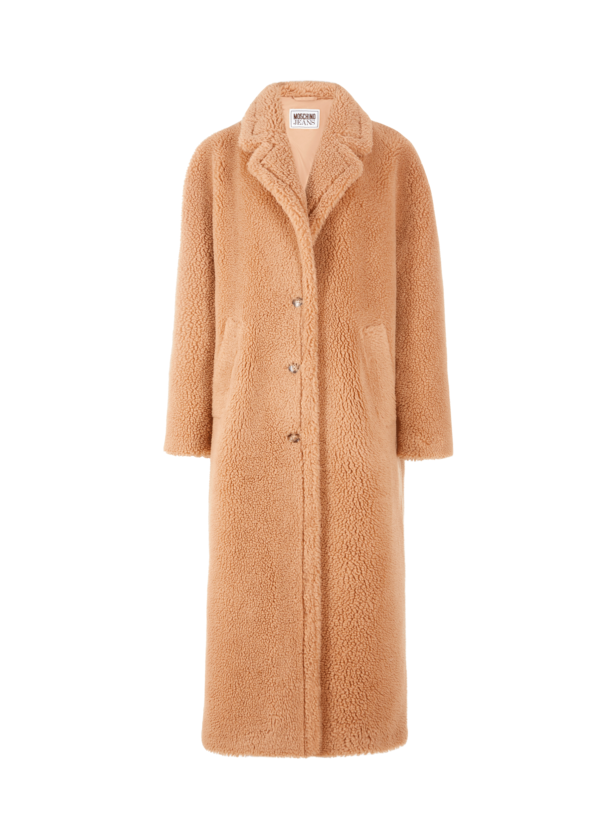 Manteau long effet mouton