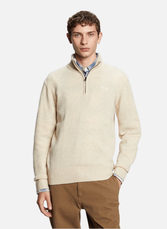 Knit sweater Beige by SCHOTT SCHOTT Knit sweater Beige