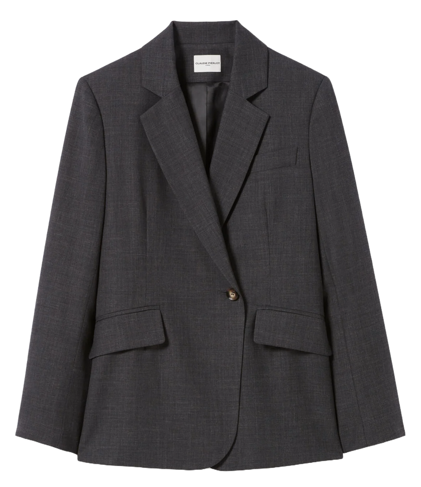 Veste tailleur droite unie villaga CLAUDIE PIERLOT Gris