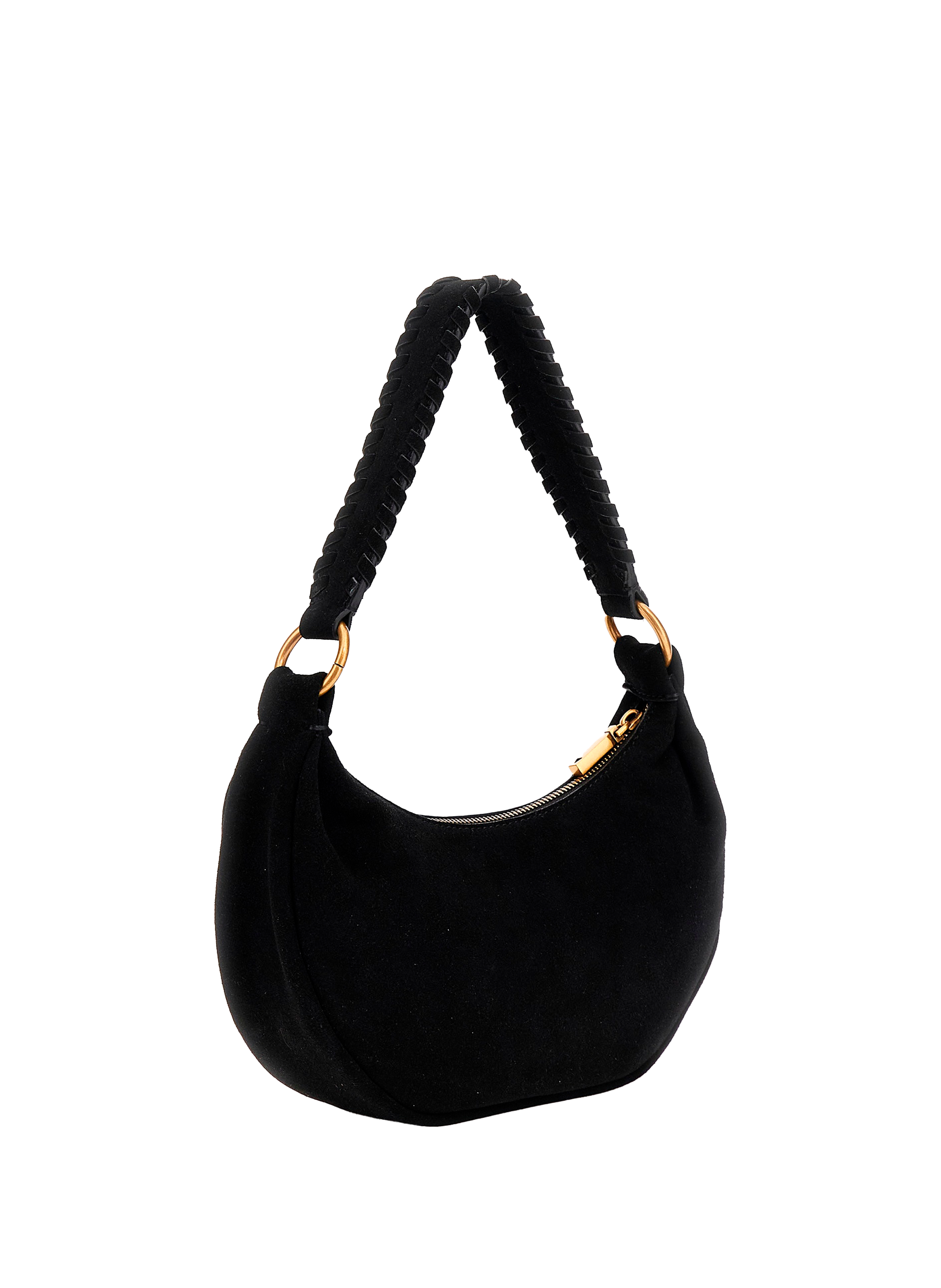Boho leather handbag Amita GUESS Black