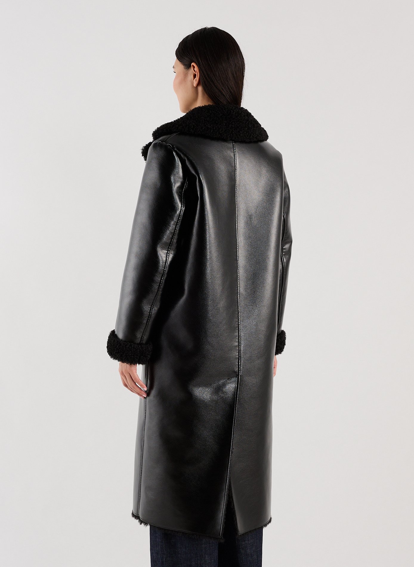 Manteau long Wendy verni  SAISON 1865 Noir