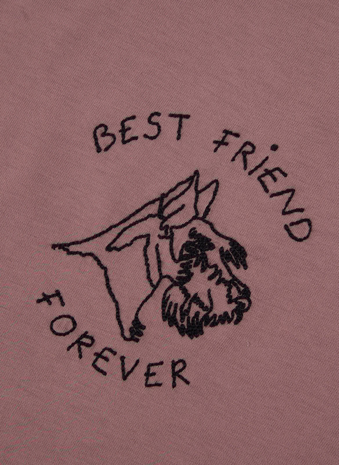 T-shirt droit brodé en coton MAISON LABICHE Rose