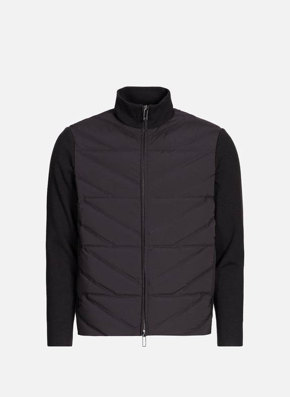 Straight stand-up collar jacket Blue by EMPORIO ARMANI EMPORIO ARMANI Straight stand-up collar jacket Blue