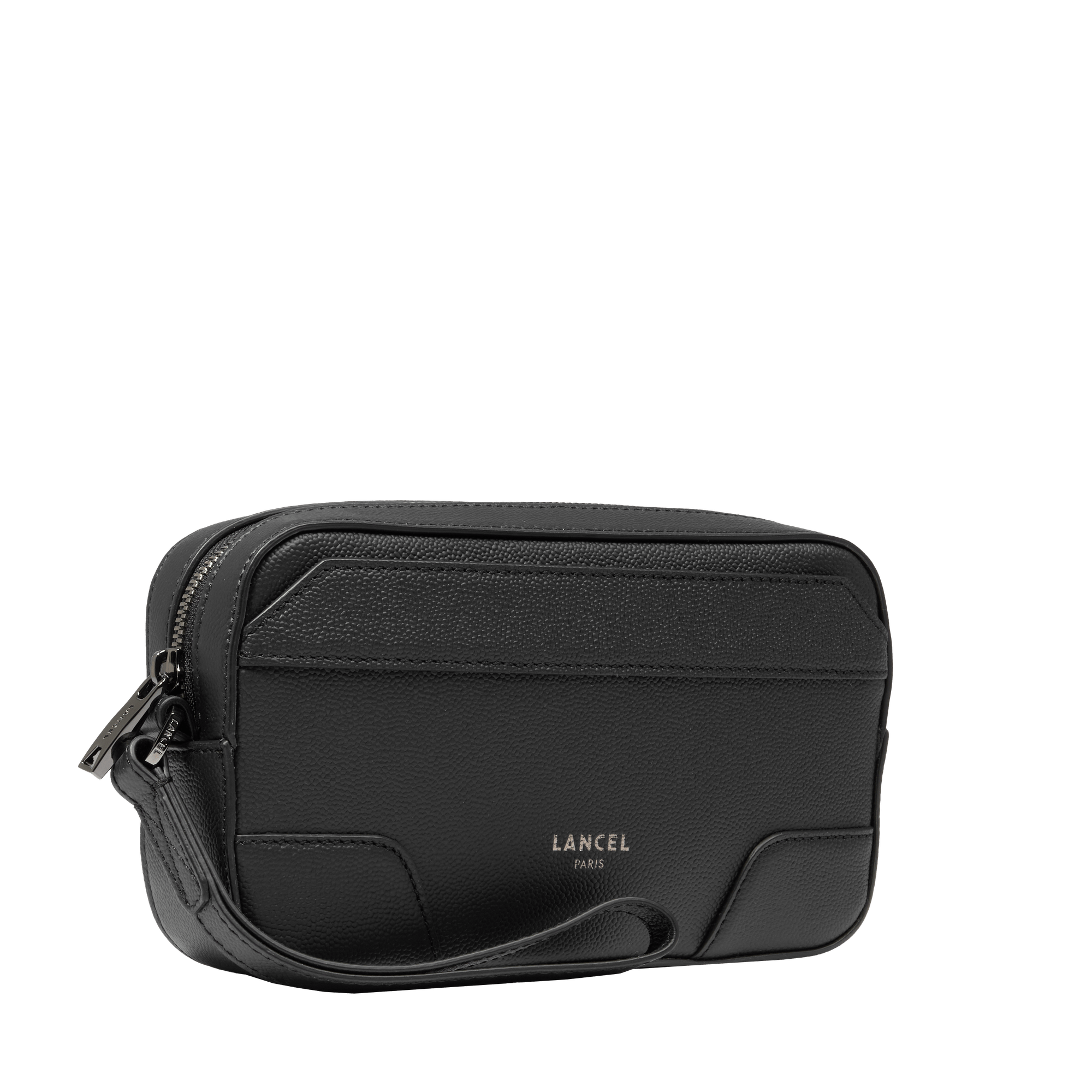 Mini sac dragonne zippé charlie de lancel en cuir LANCEL Noir