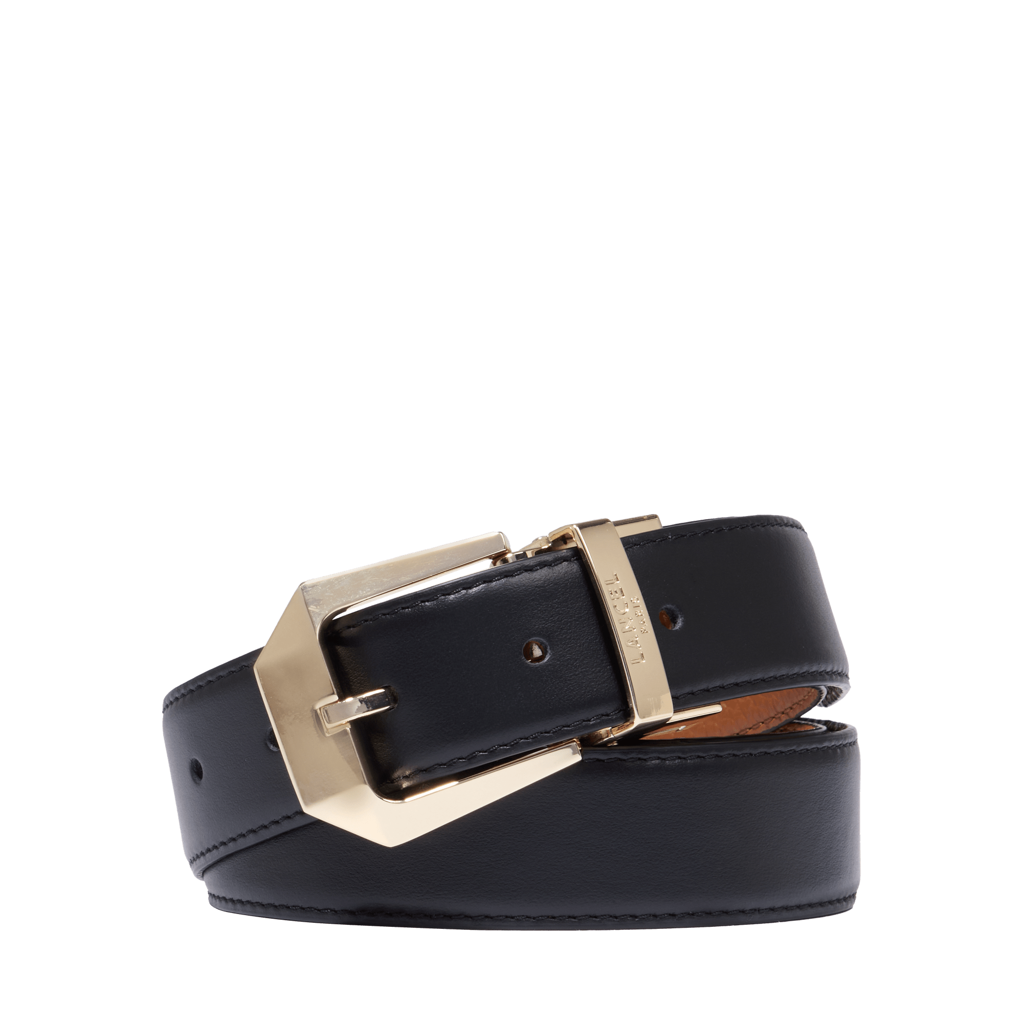 Ceinture 30mm ardillon opéra de lancel en cuir LANCEL Noir