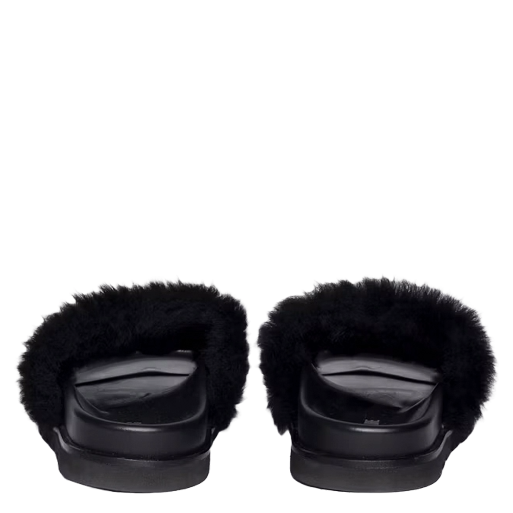 Mules en cuir velours teddy ZADIG&VOLTAIRE Noir