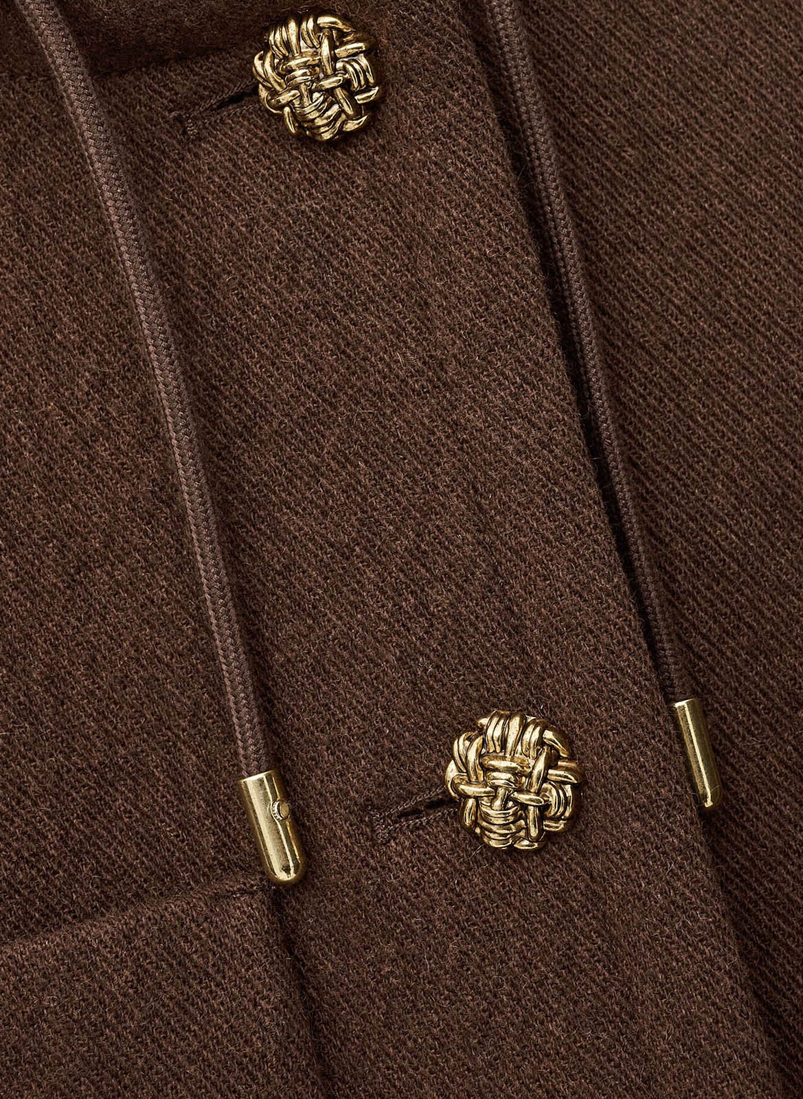 Veste courte boutonnée à capuche merry BA&SH Marron