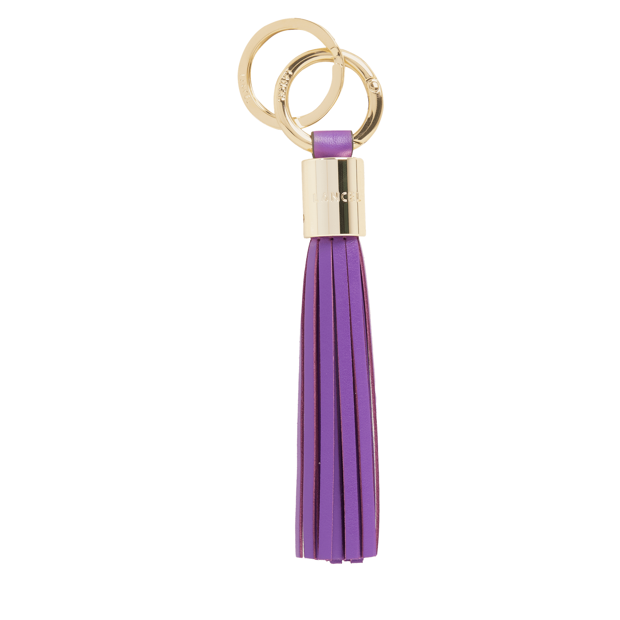 Keychain pompon large premier flirt by lancel in leather LANCEL Purple