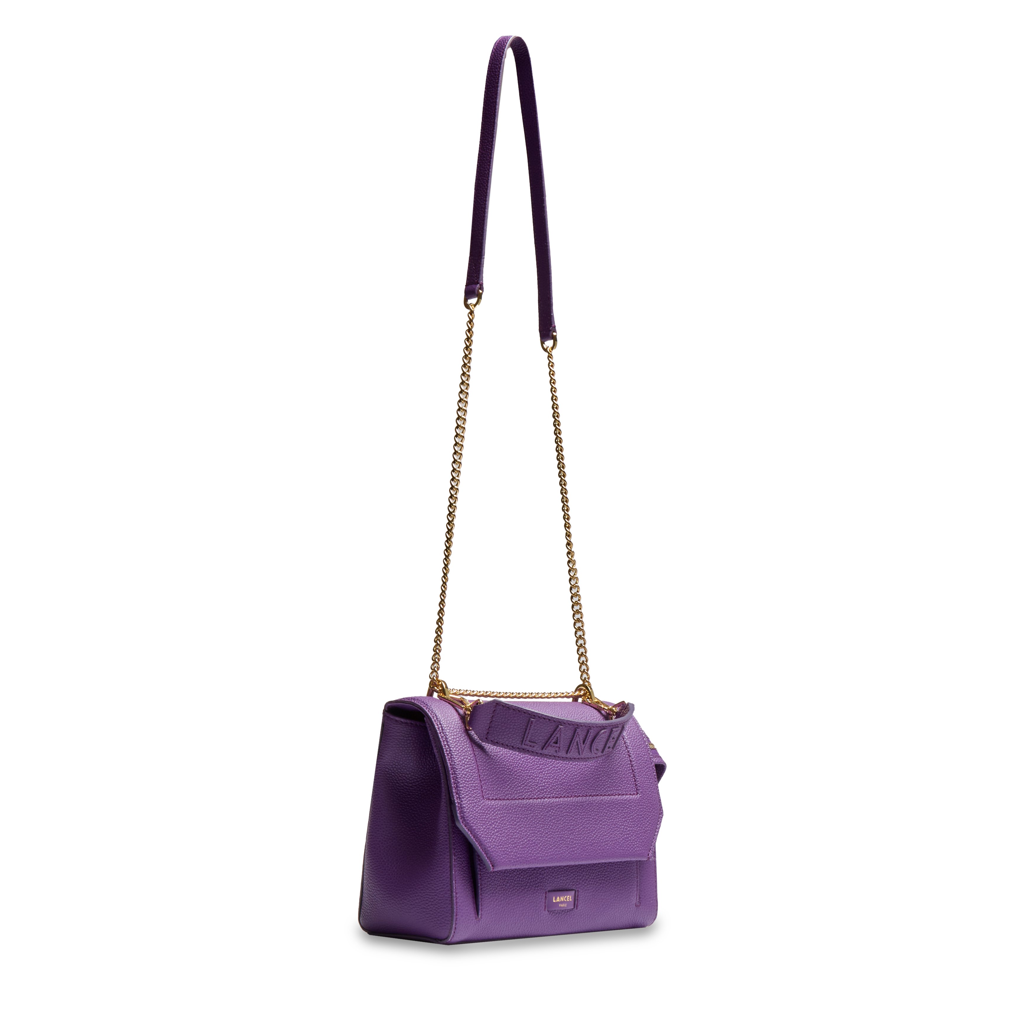 Sac rabat m ninon de lancel en cuir LANCEL Violet