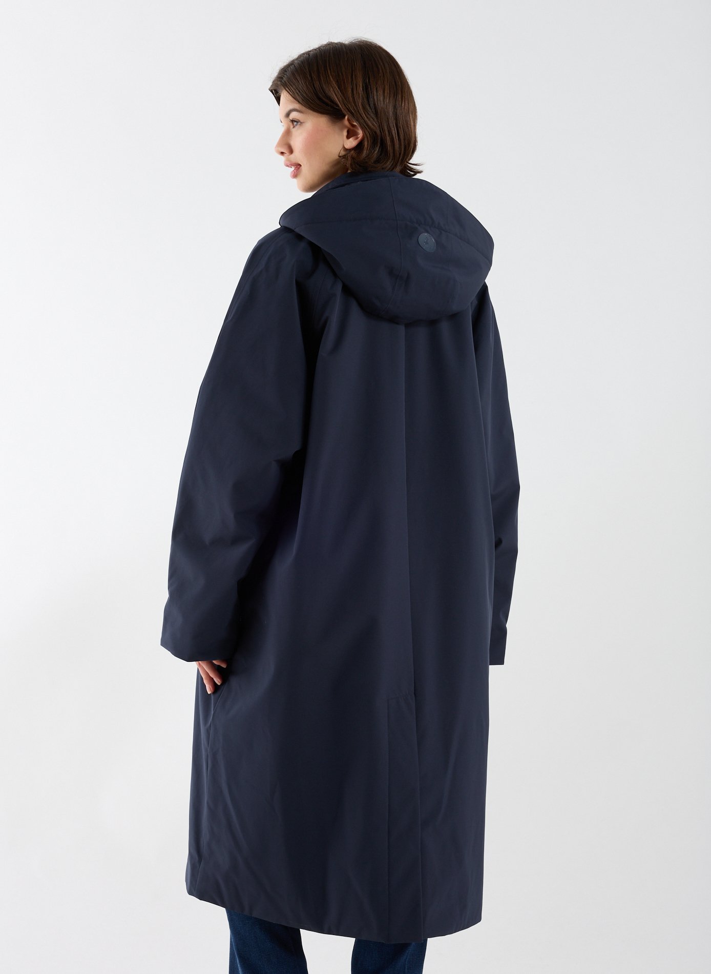 Parka longue droite à capuche SAVE THE DUCK Bleu