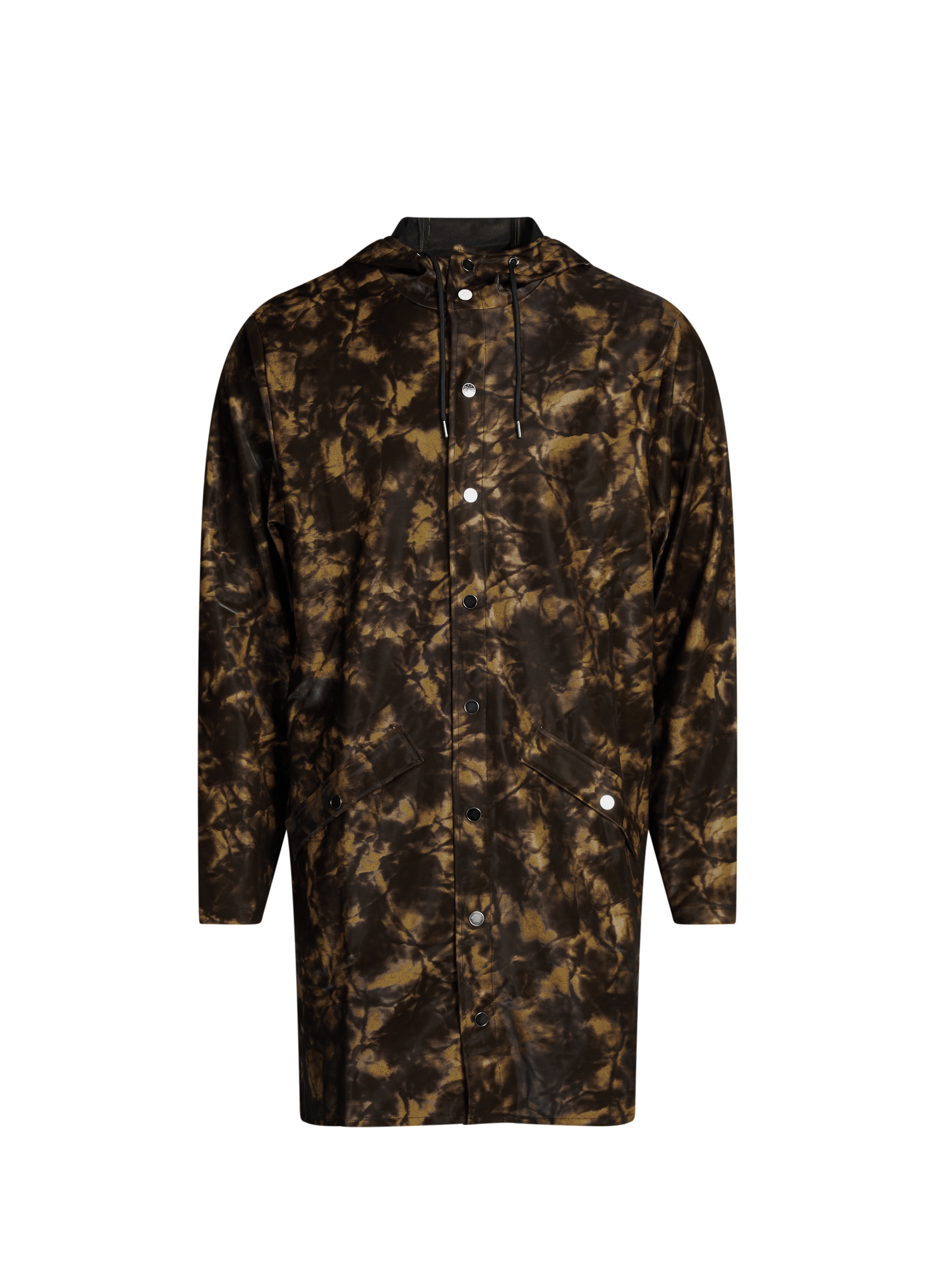 Long hooded raincoat RAINS Brown