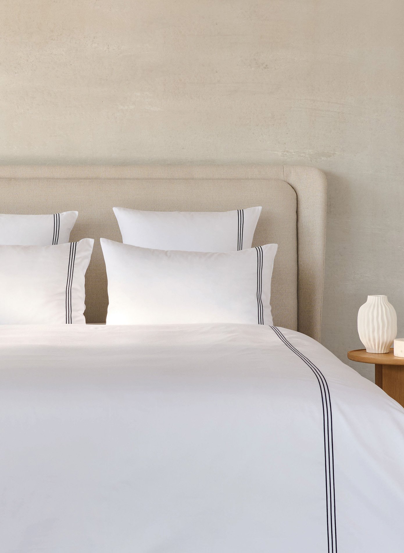 Taie d'oreiller concorde ANNE DE SOLENE Blanc