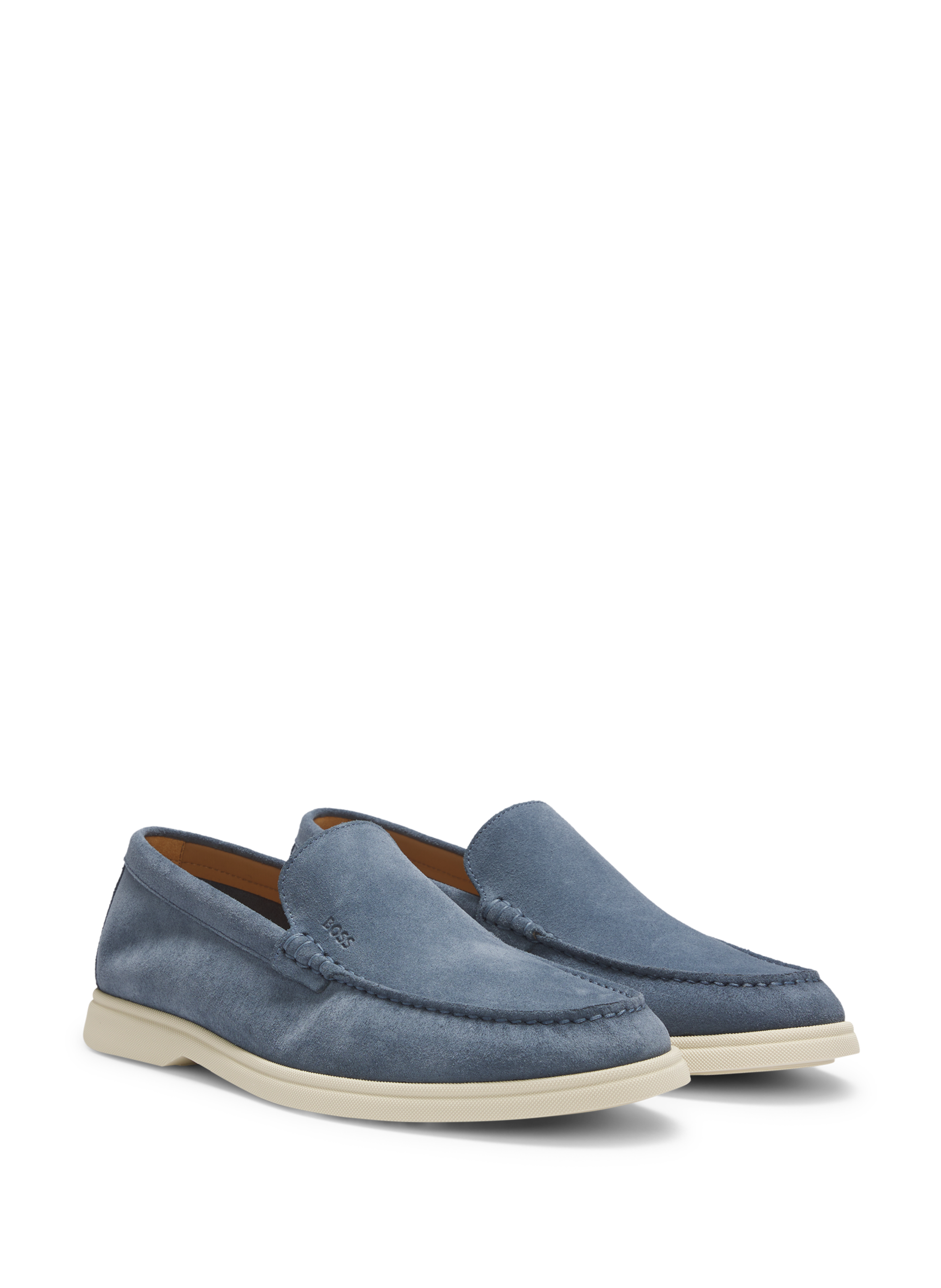 Mocassins en cuir suédé BOSS Bleu