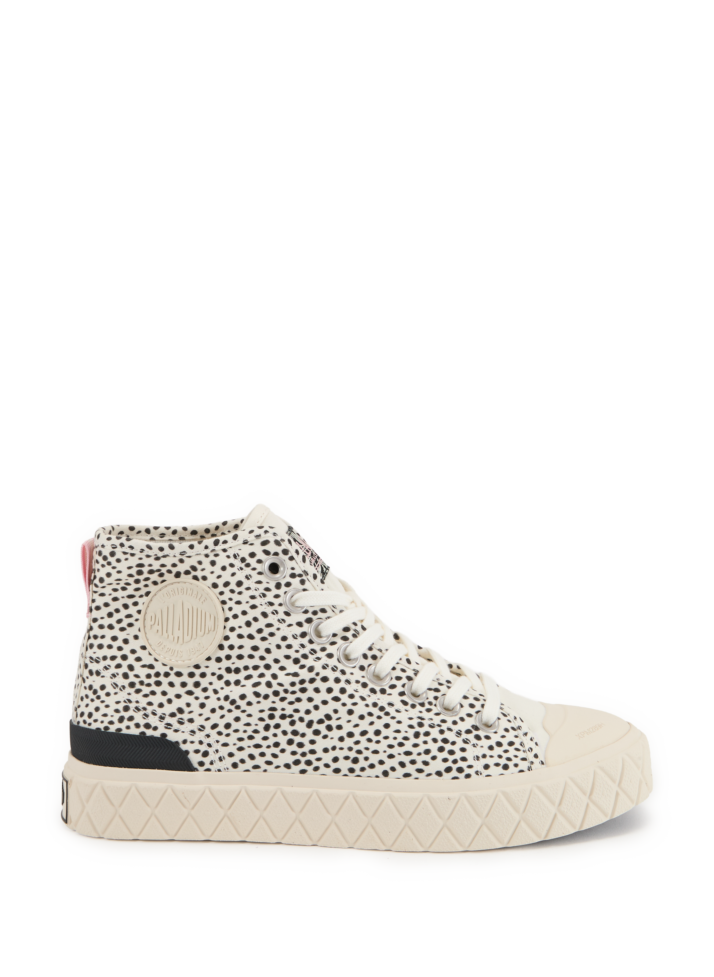 High-top polka dot sneakers in blended cotton PALLADIUM Multicolour