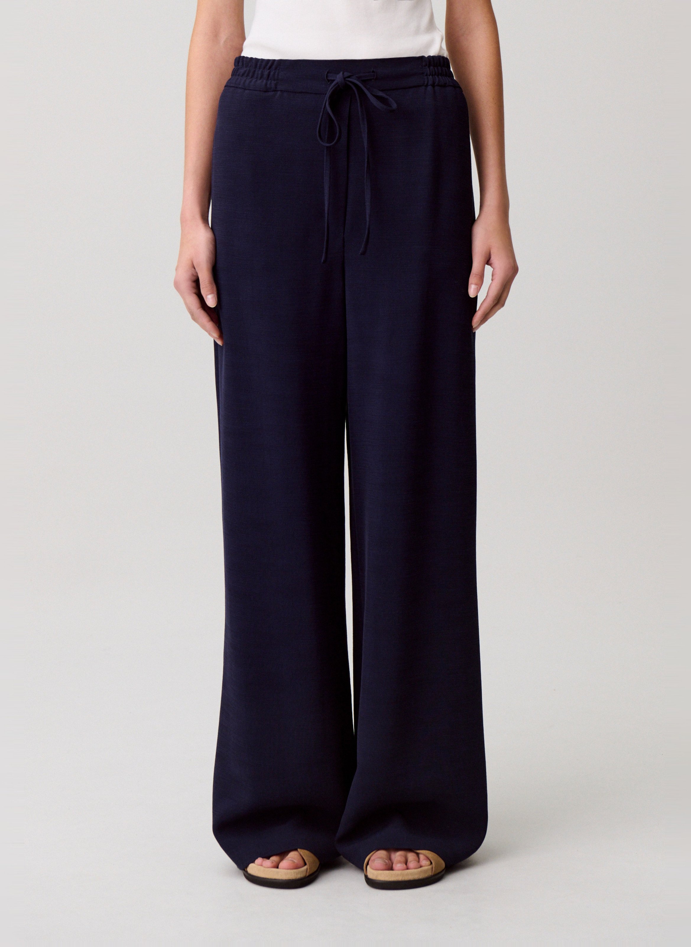 Pantalon large CLAUDIE PIERLOT Bleu