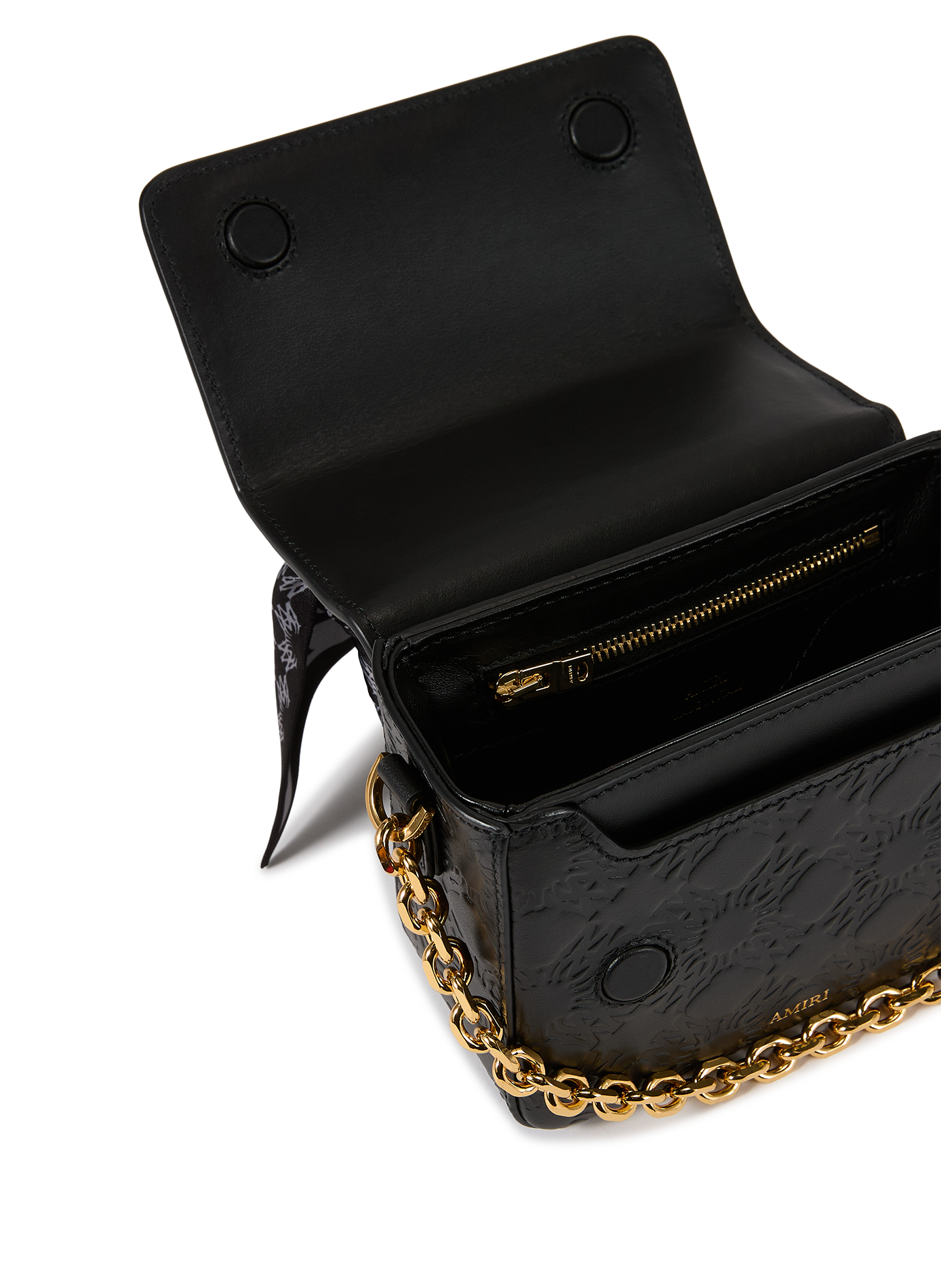 Sac à main logotypé en cuir mélangé AMIRI Noir