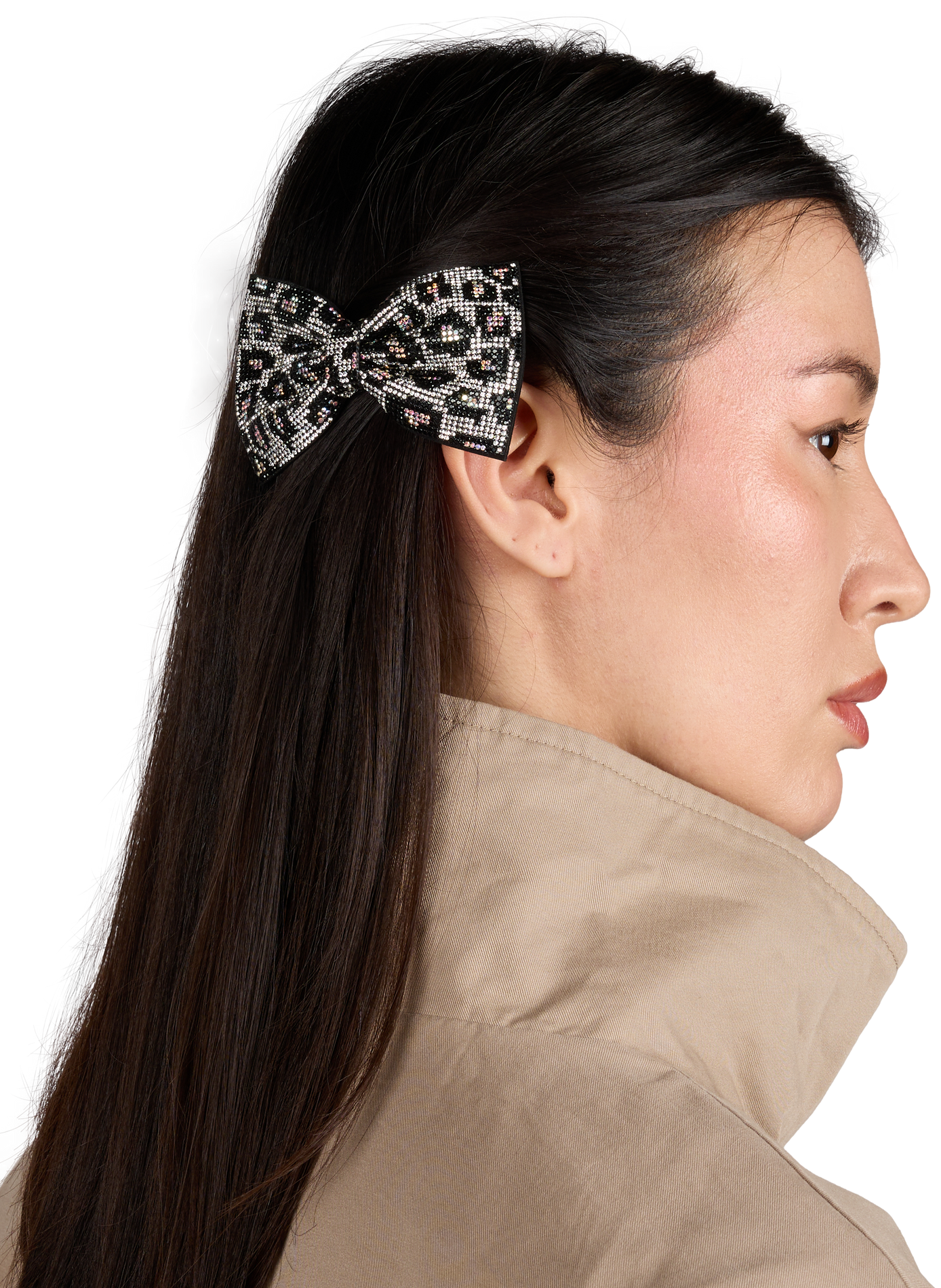 Bow barrette with rhinestones AU PRINTEMPS PARIS Multicolour