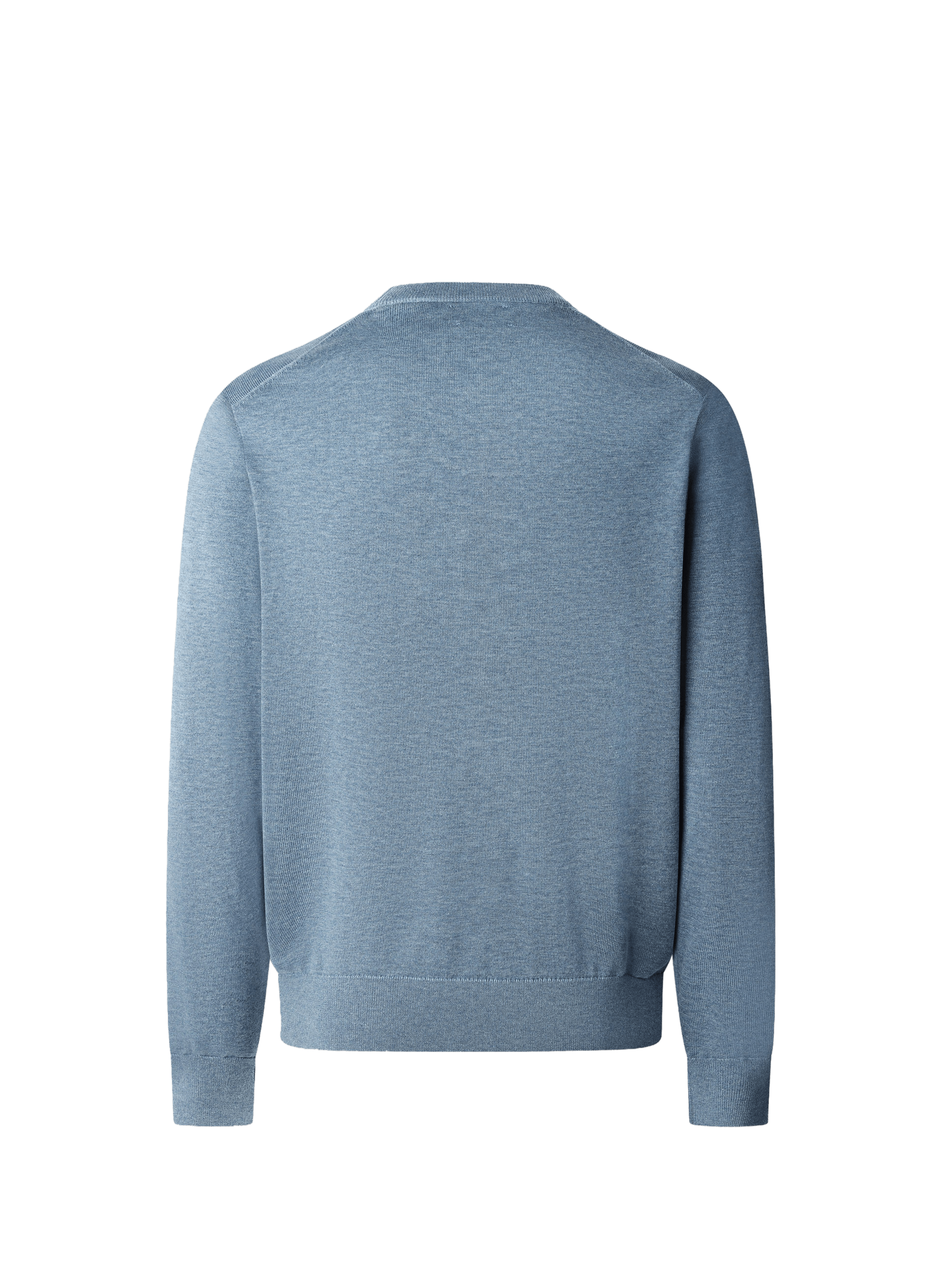 Round neck sweater in cotton and silk HACKETT Blue