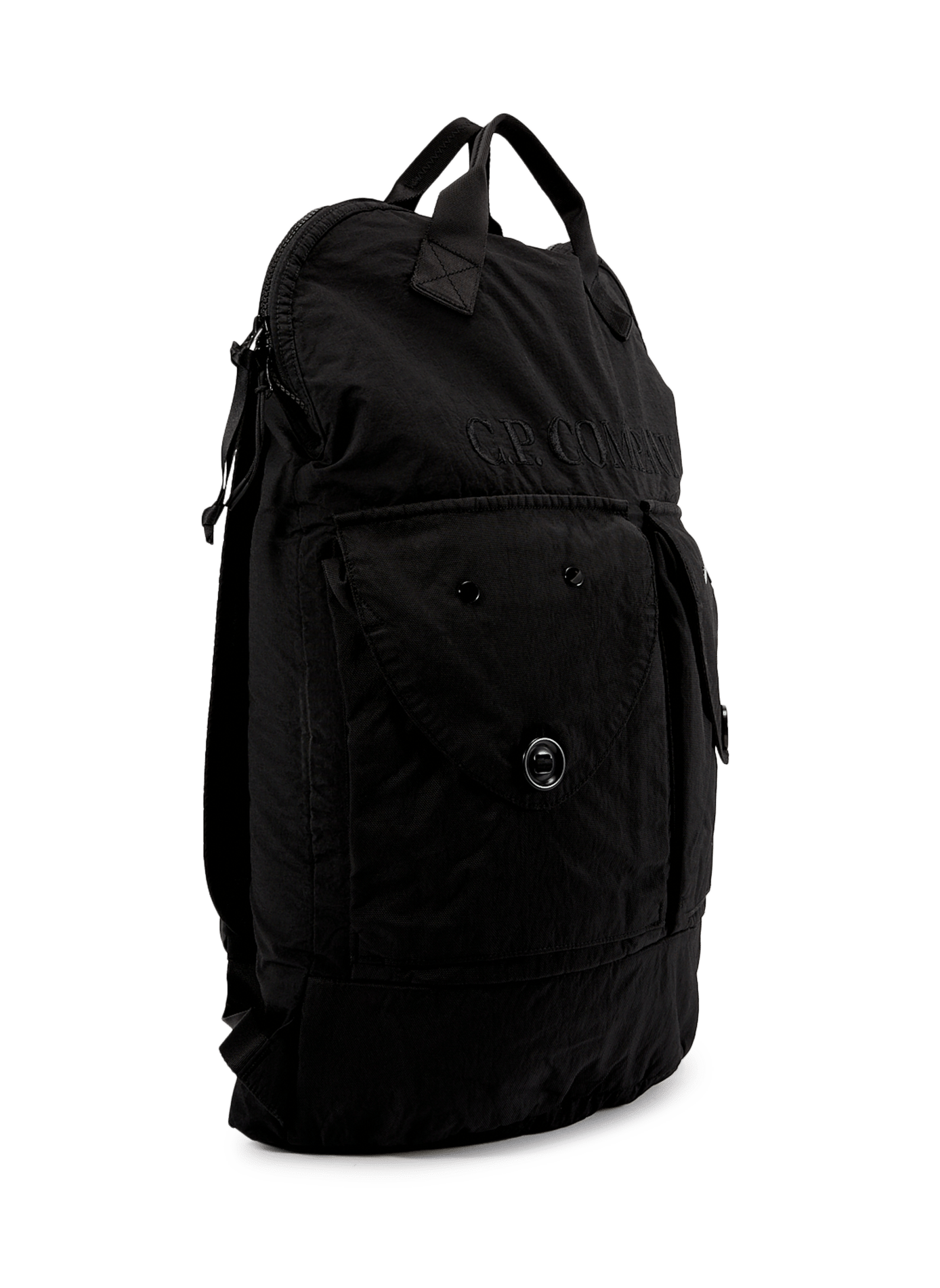 Embroidered brand backpack CP COMPANY Black