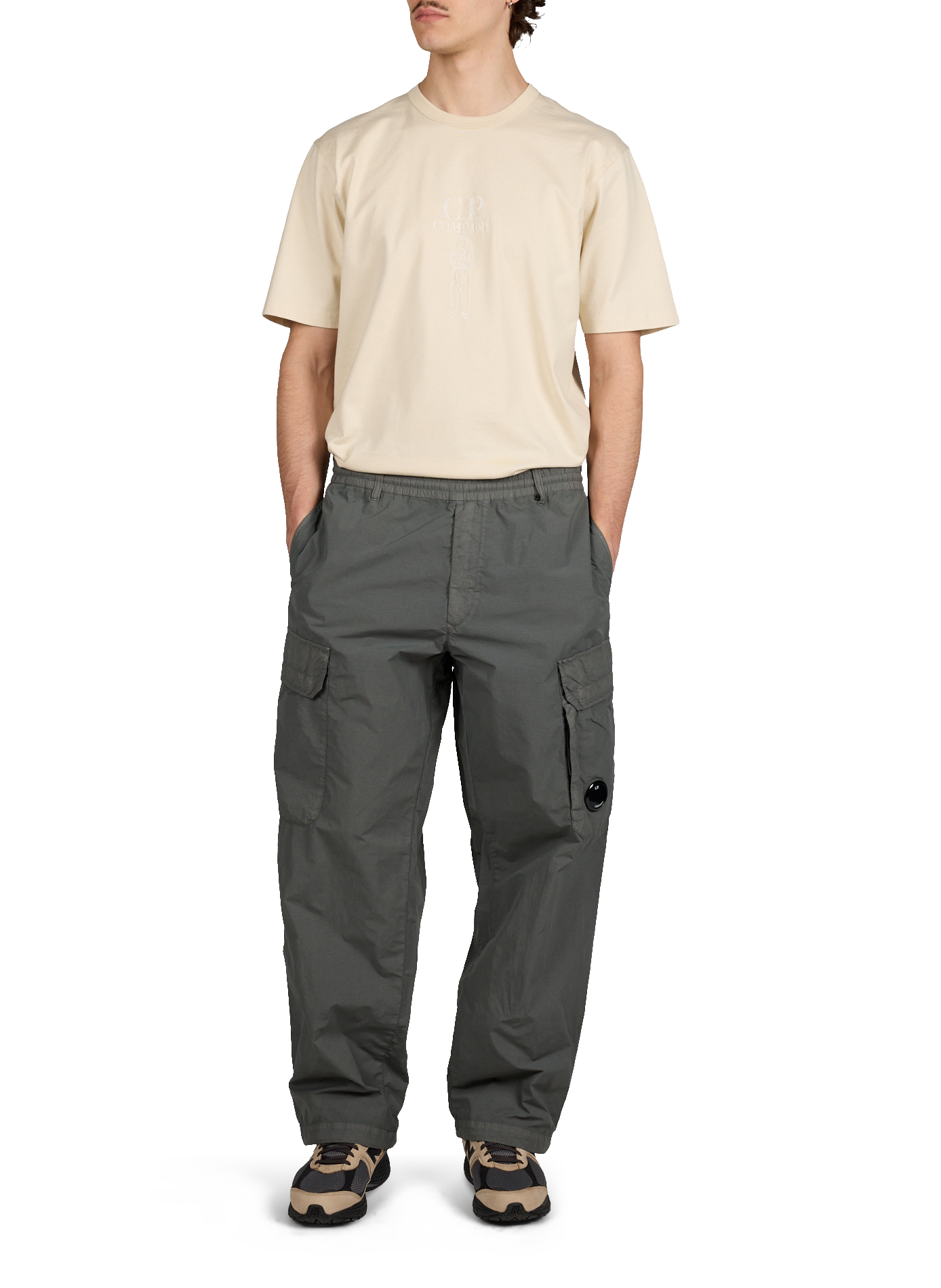 Elasticated cargo pants CP COMPANY Grey