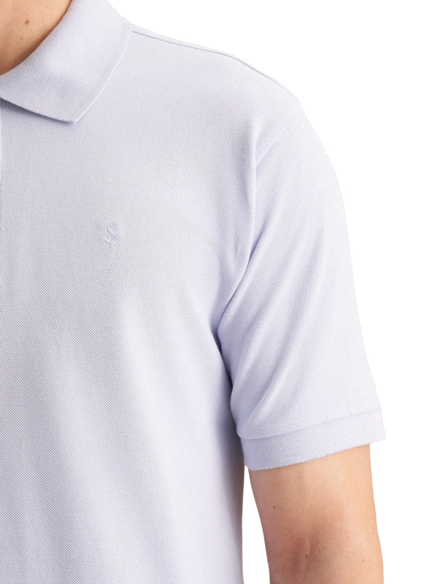 Solid short-sleeve cotton polo SEIDENSTICKER Blue