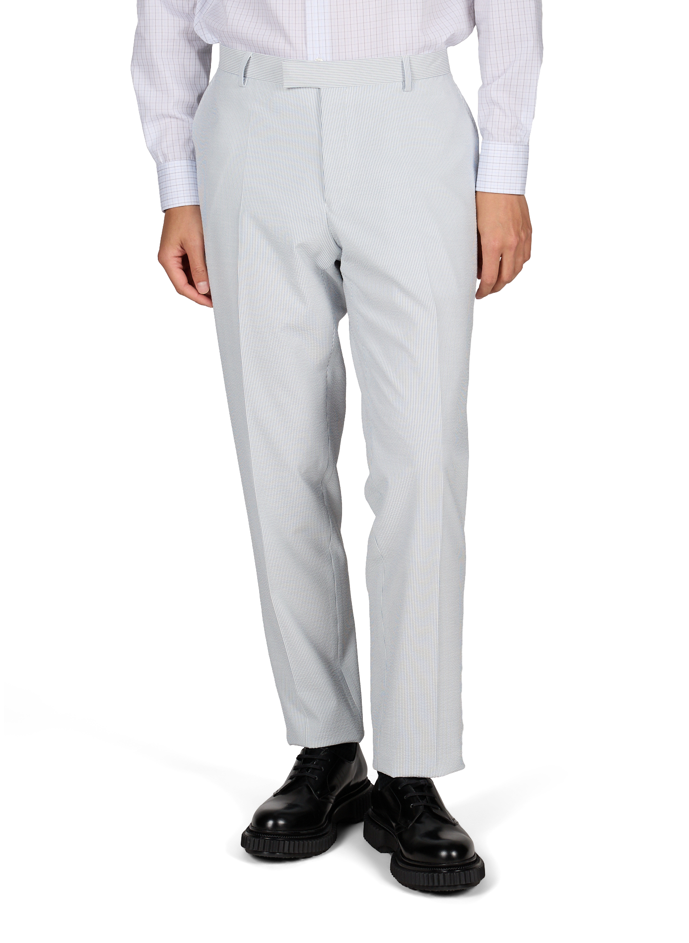 Pantaloni affusolati a righe e pieghe PIERRE CARDIN Blu