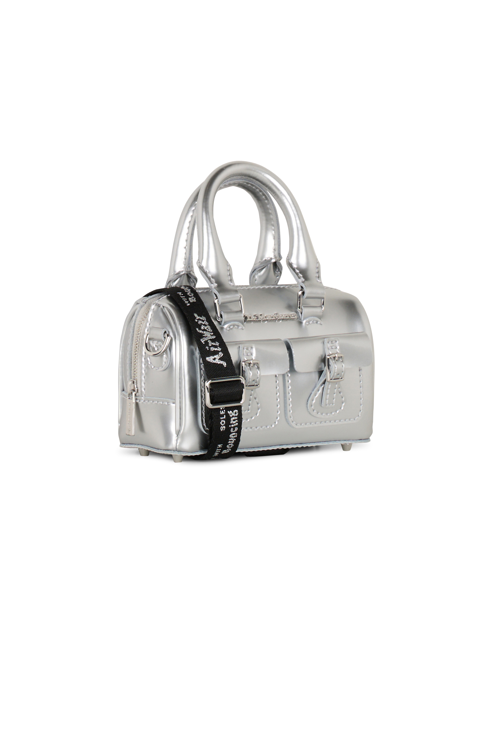 Sac bandoulière en cuir DR. MARTENS Gris
