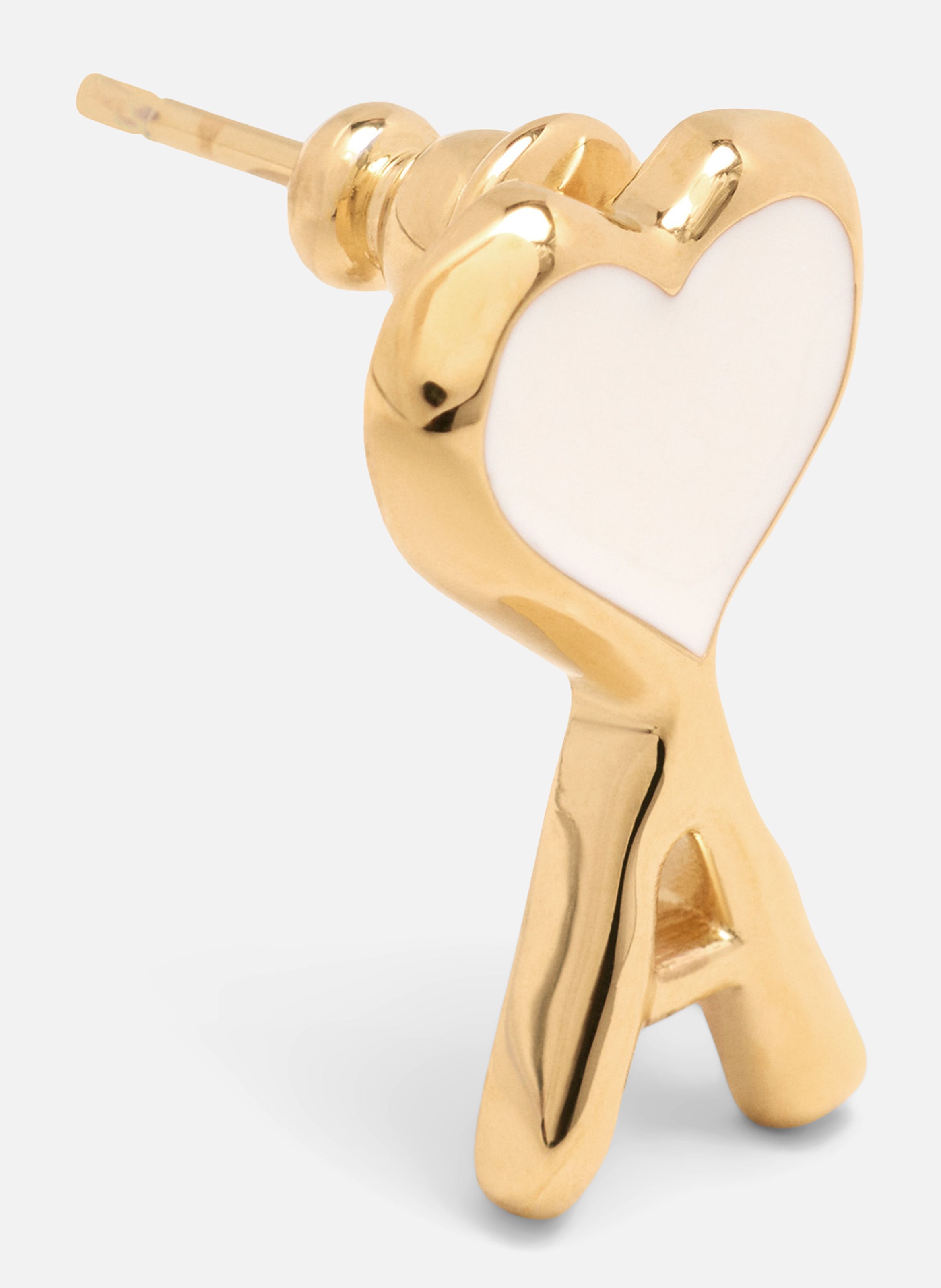 Boucles d'oreilles unisexe en laiton martelées ami de coeur AMI PARIS Multicolore