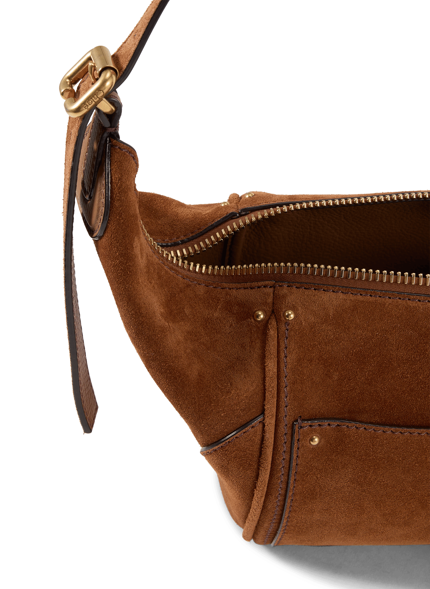 Paddington Suede Leather Handbag CHLOÉ Brown