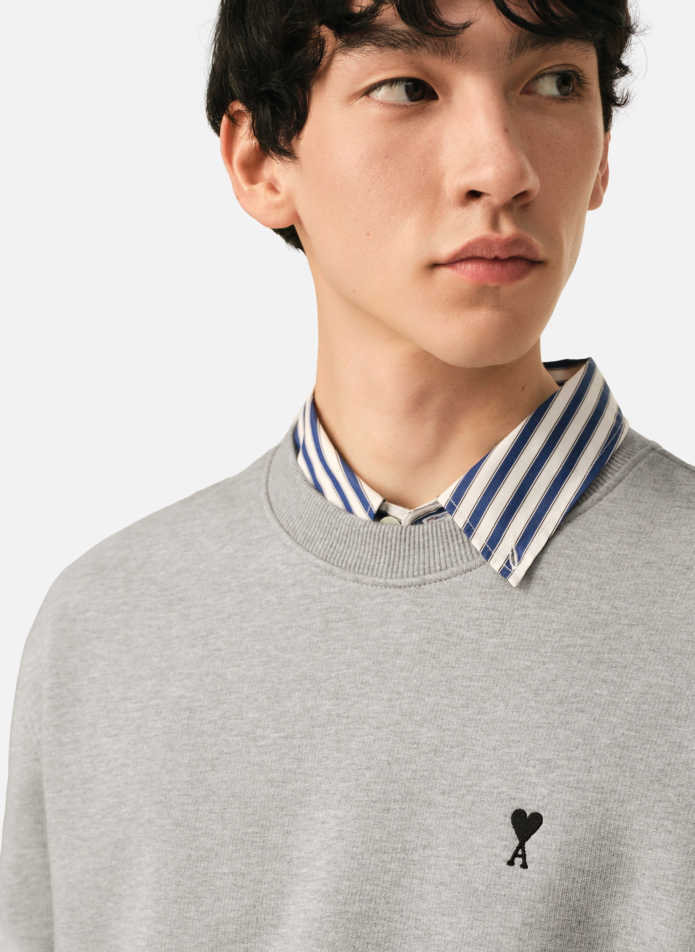 Sweatshirt en coton ami de coeur AMI PARIS Gris