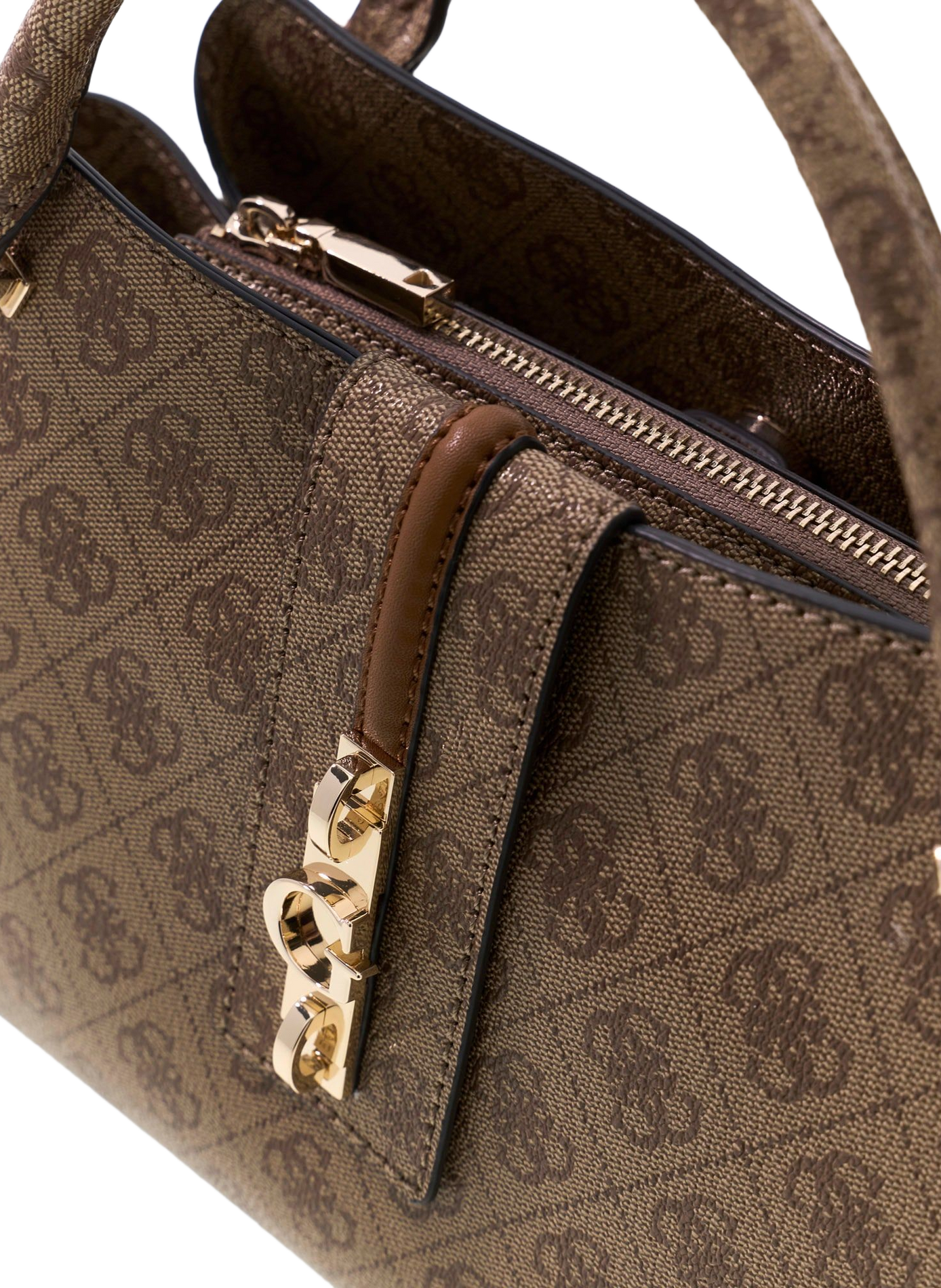 Bedruckte Handtasche GUESS Braun