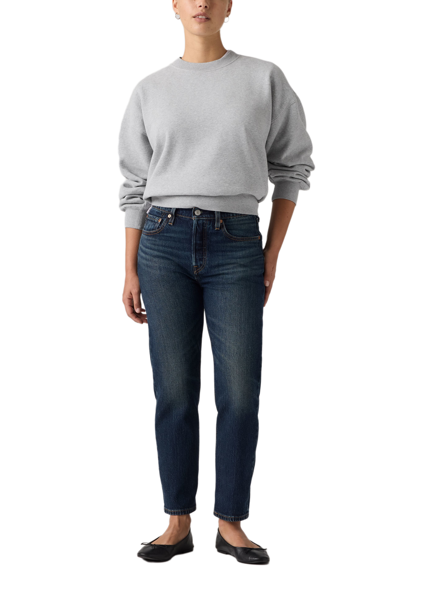 High-waisted straight leg jeans in a cotton blend LEVI'S Blue