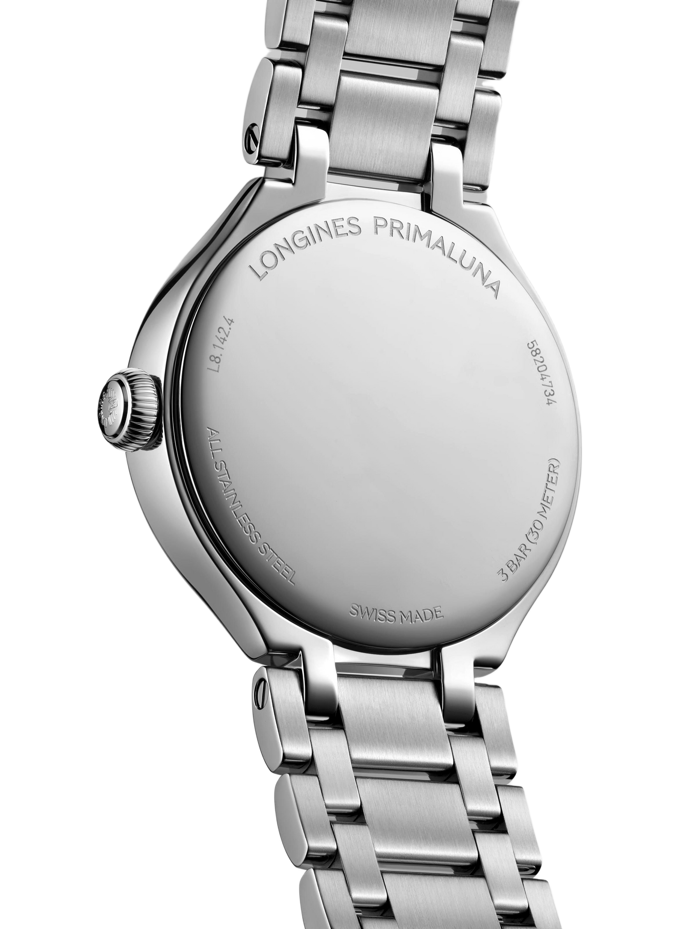 Montre quartz Longines PrimaLuna en acier inoxydable LONGINES Blanc