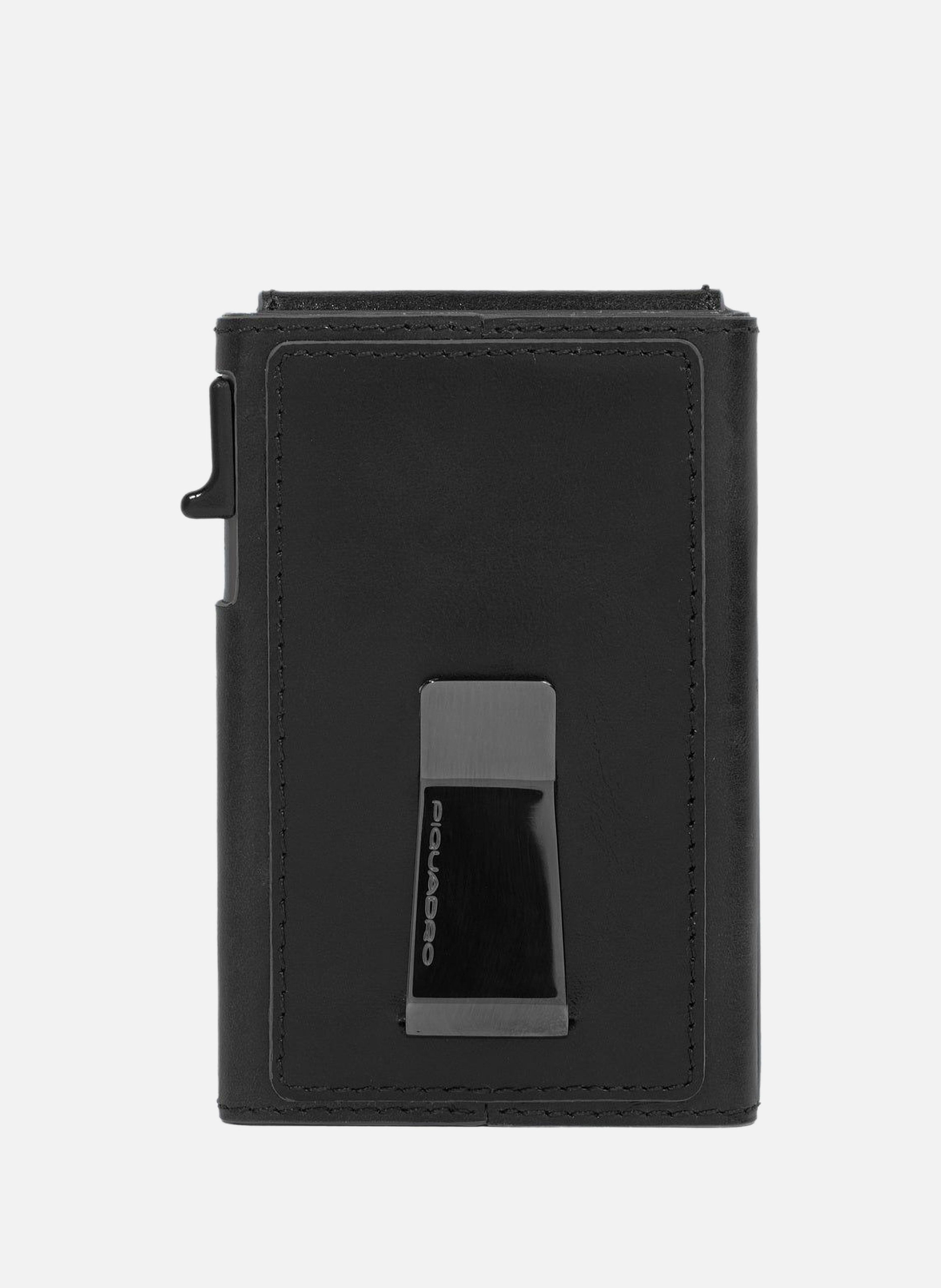 Porte-cartes automatique avec porte-dni rabattable PIQUADRO Noir