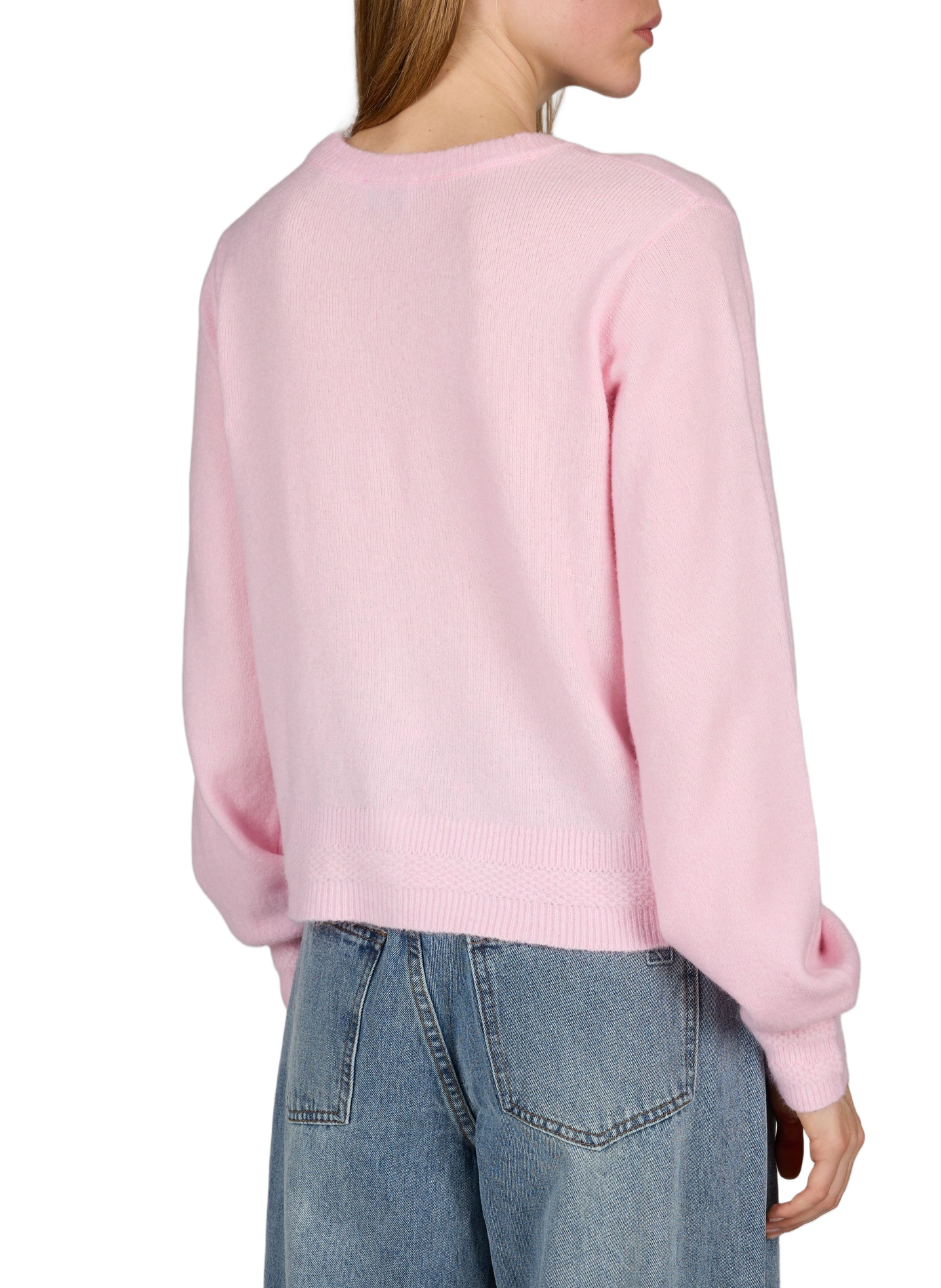 Straight V-neck vest OBJECT Pink