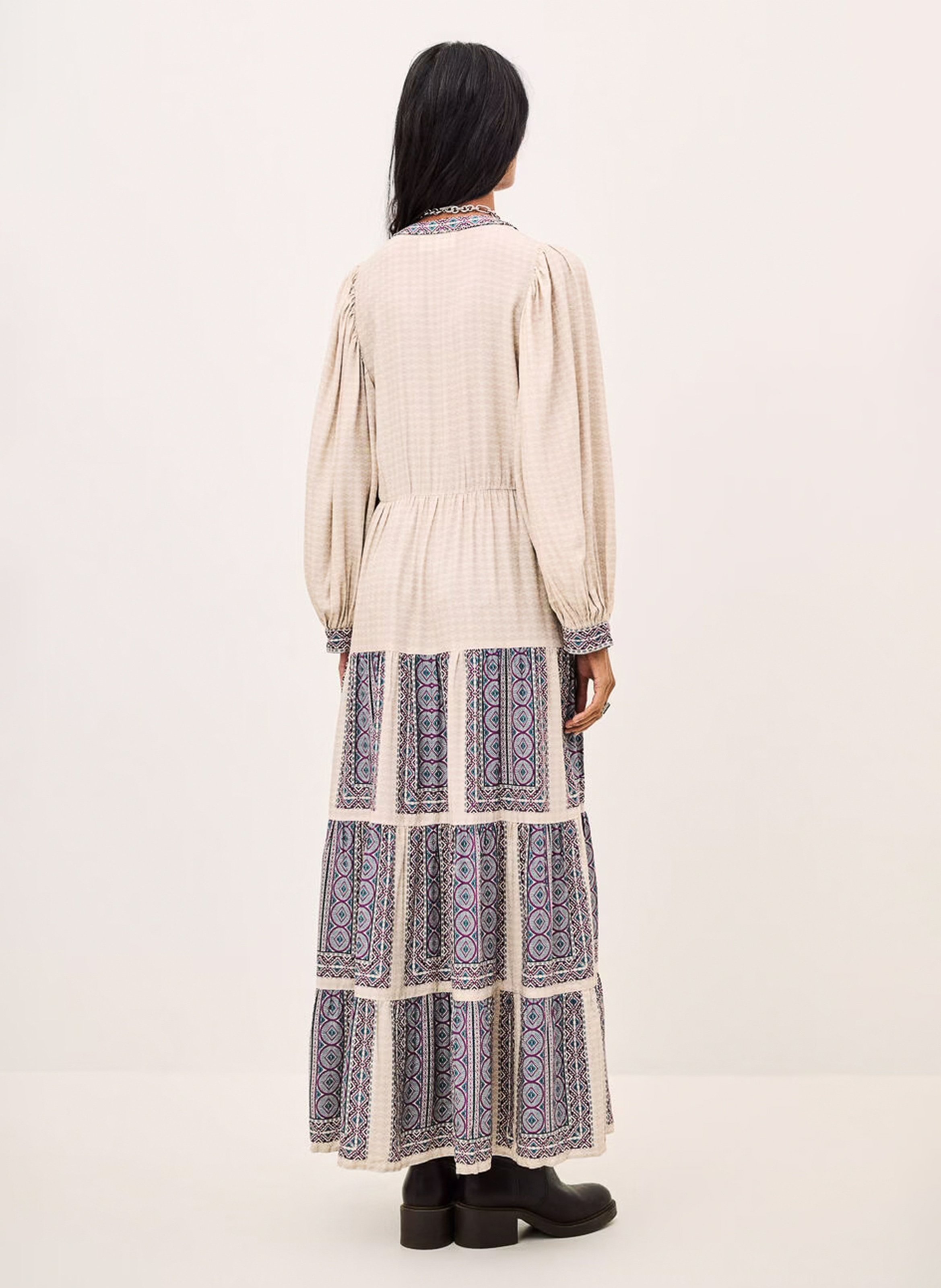 Robe longue ample imprimée olly BA&SH Beige