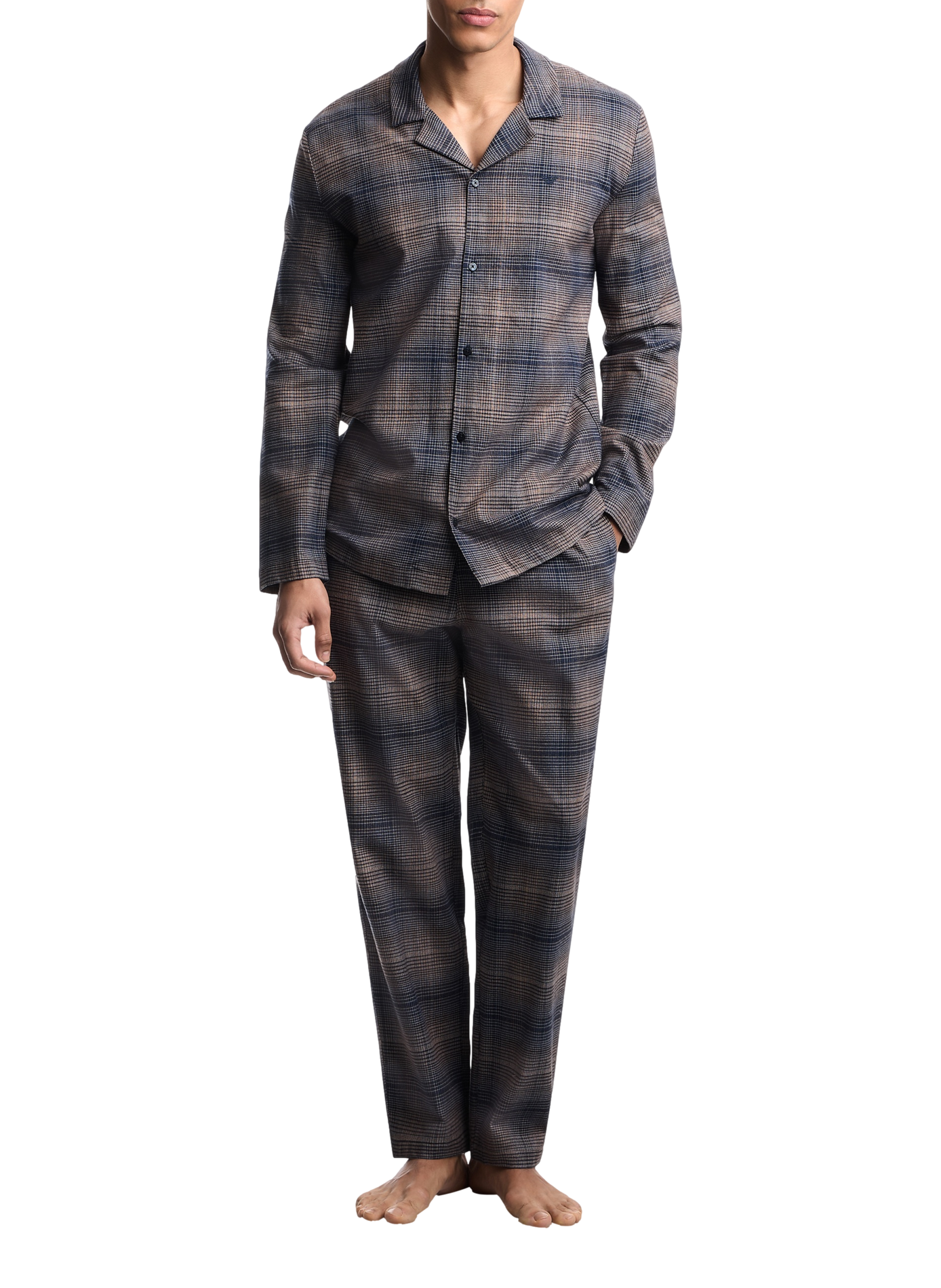 Lange pyjamaset met motief EMPORIO ARMANI Blauw