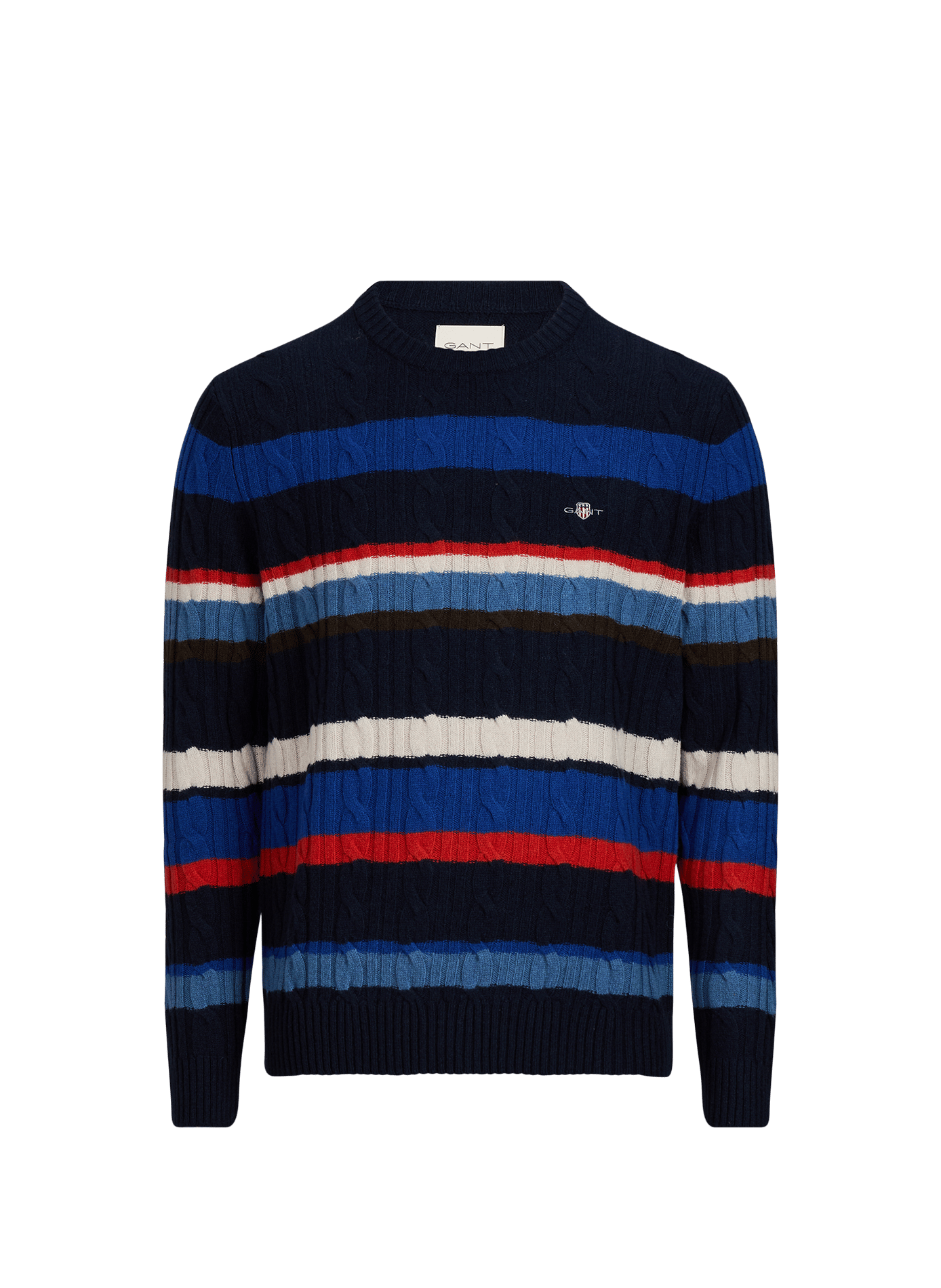 Pull col rond en laine GANT Bleu