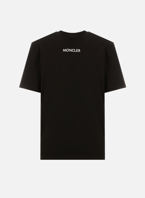 T-shirt à logo en coton BlackMONCLER 