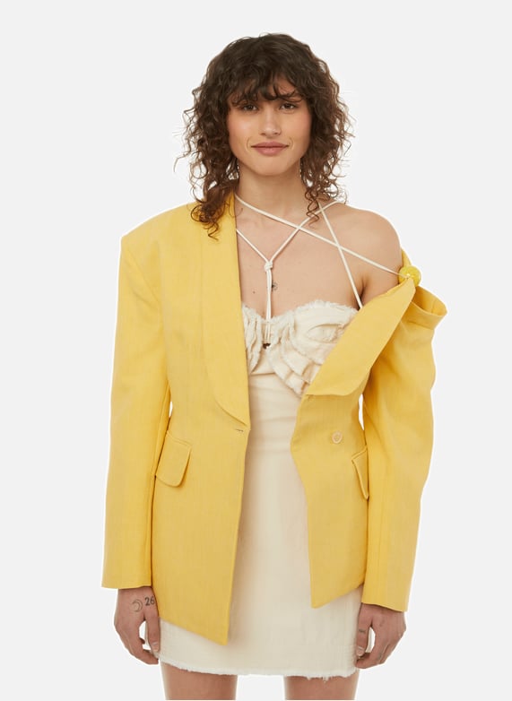 The baska linen blend jacket - jacquemus women | printemps The baska linen blend jacket - jacquemus women | printemps
