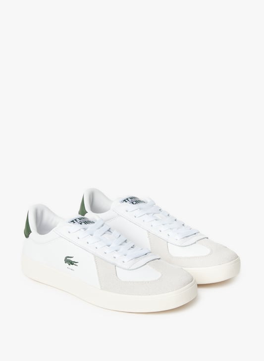 Lacoste Baseshot Pro Logo-detail Sneakers In White