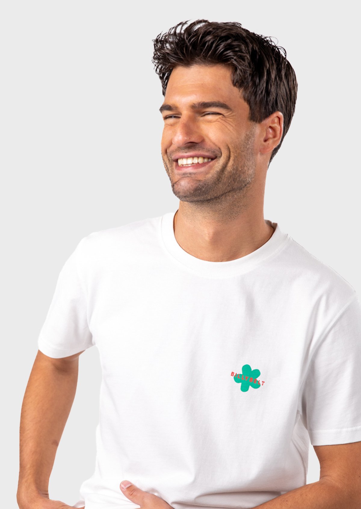 T-shirt vintage en coton biologique BILLYBELT Blanc