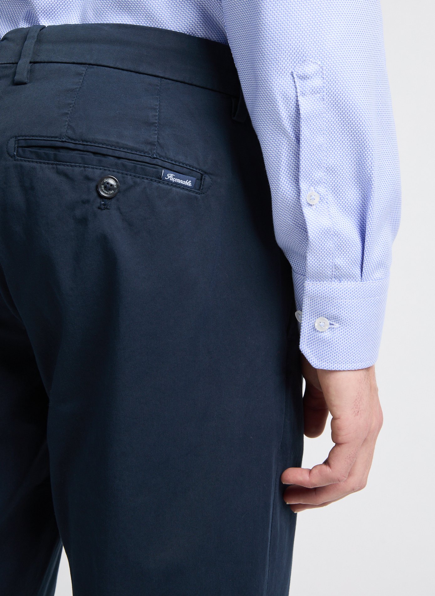 Pantalon droit FACONNABLE Bleu