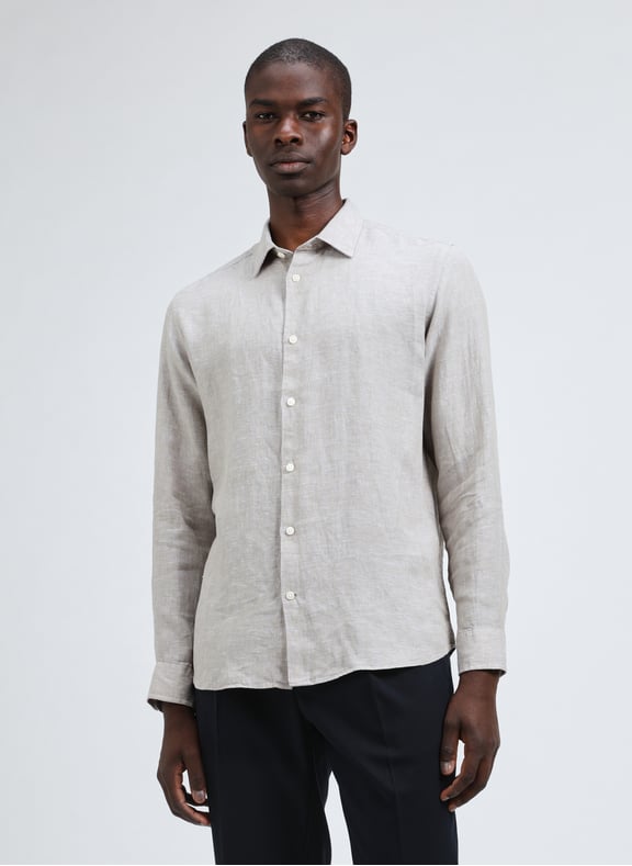 Straight linen shirt Green by SELECTED SELECTED Straight linen shirt Green